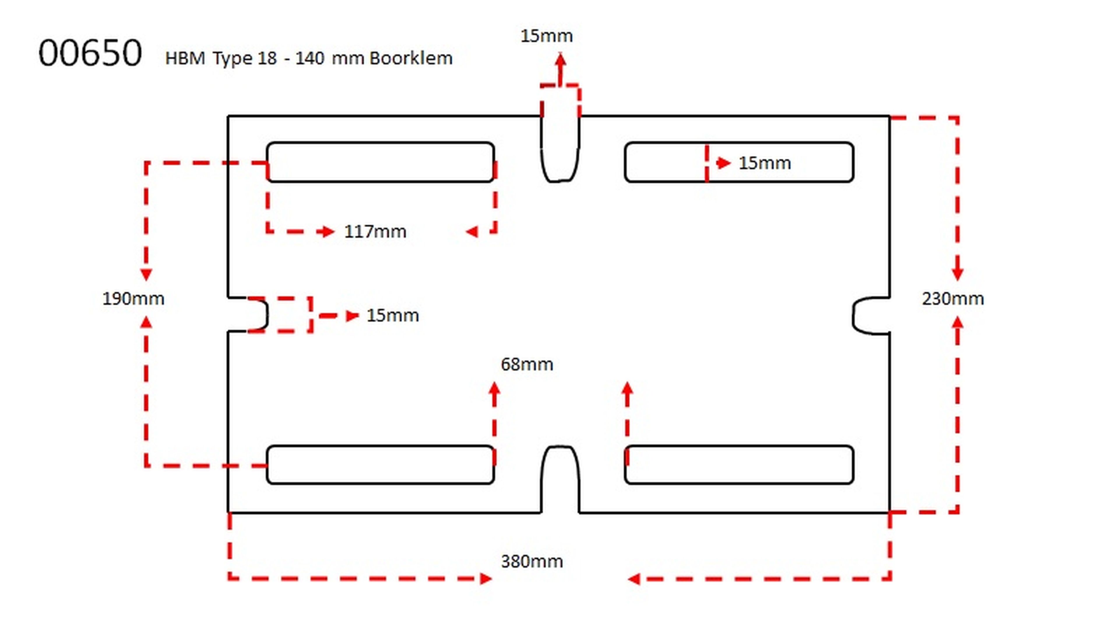 HBM Type 18 Serre-joints pour perceuse 140 mm Image 5