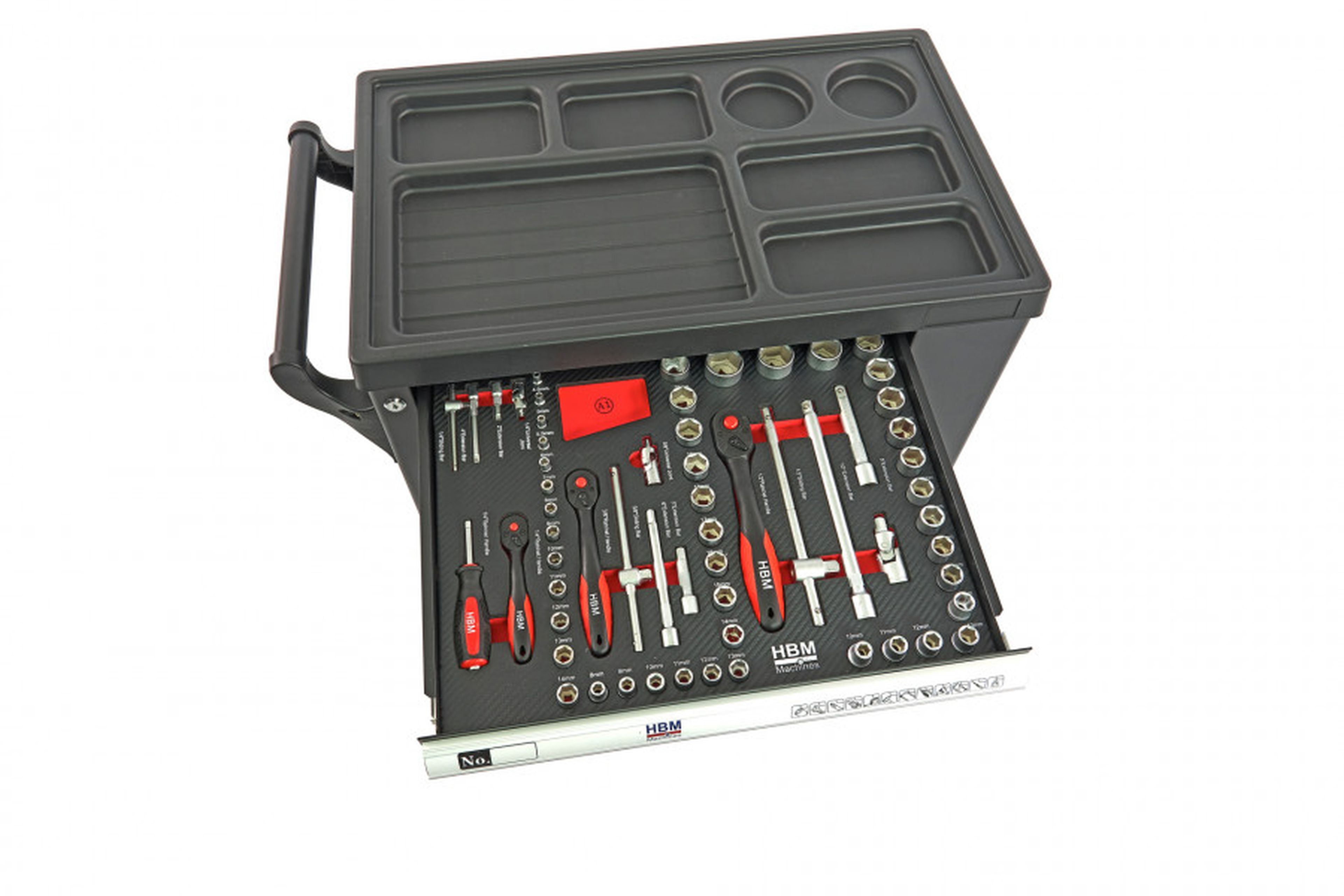 Carro de herramientas lleno HBM Premium con puerta - 154 piezas Image 12