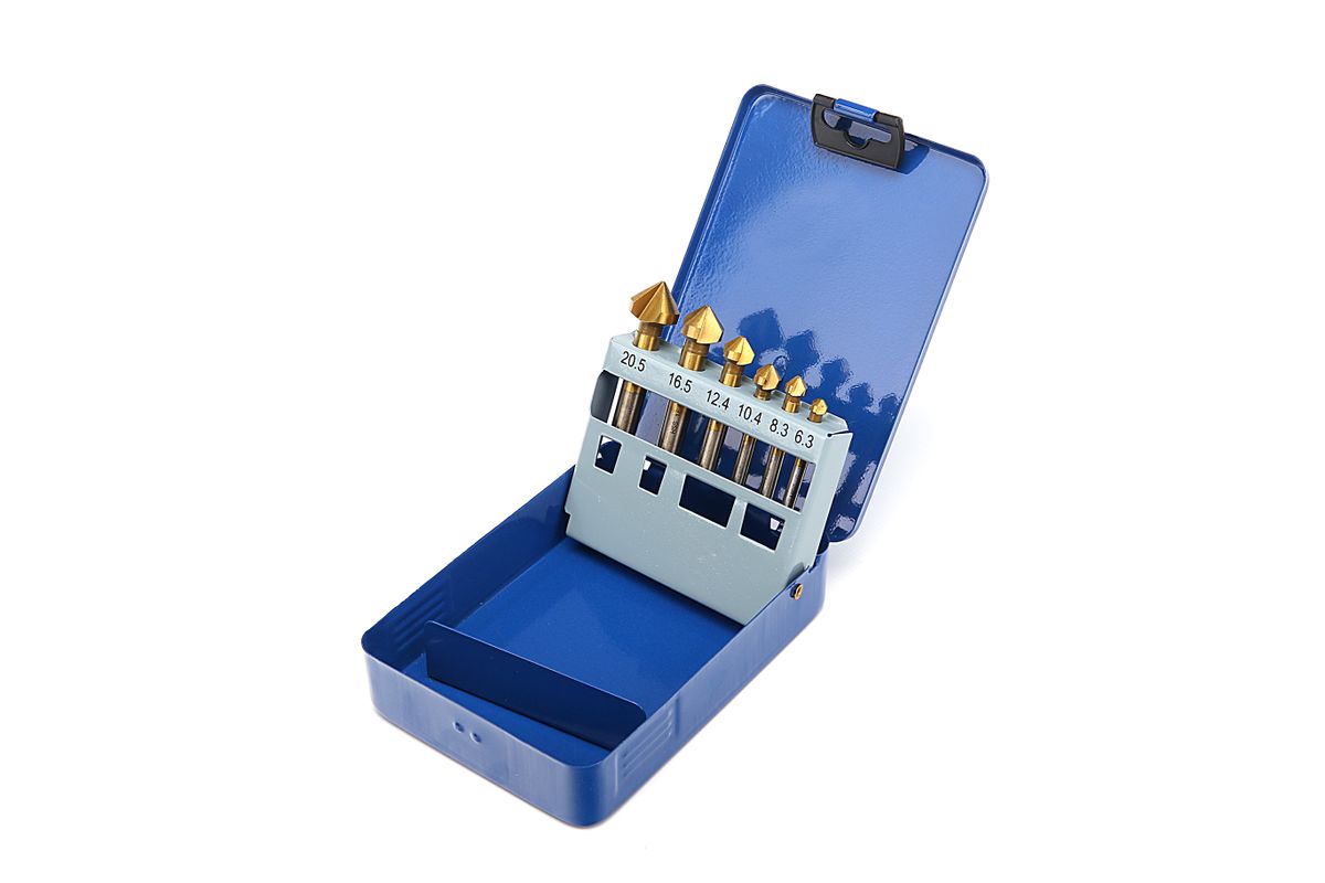 HBM 6 Piezas HSS - Set de fresas de zinc TIN