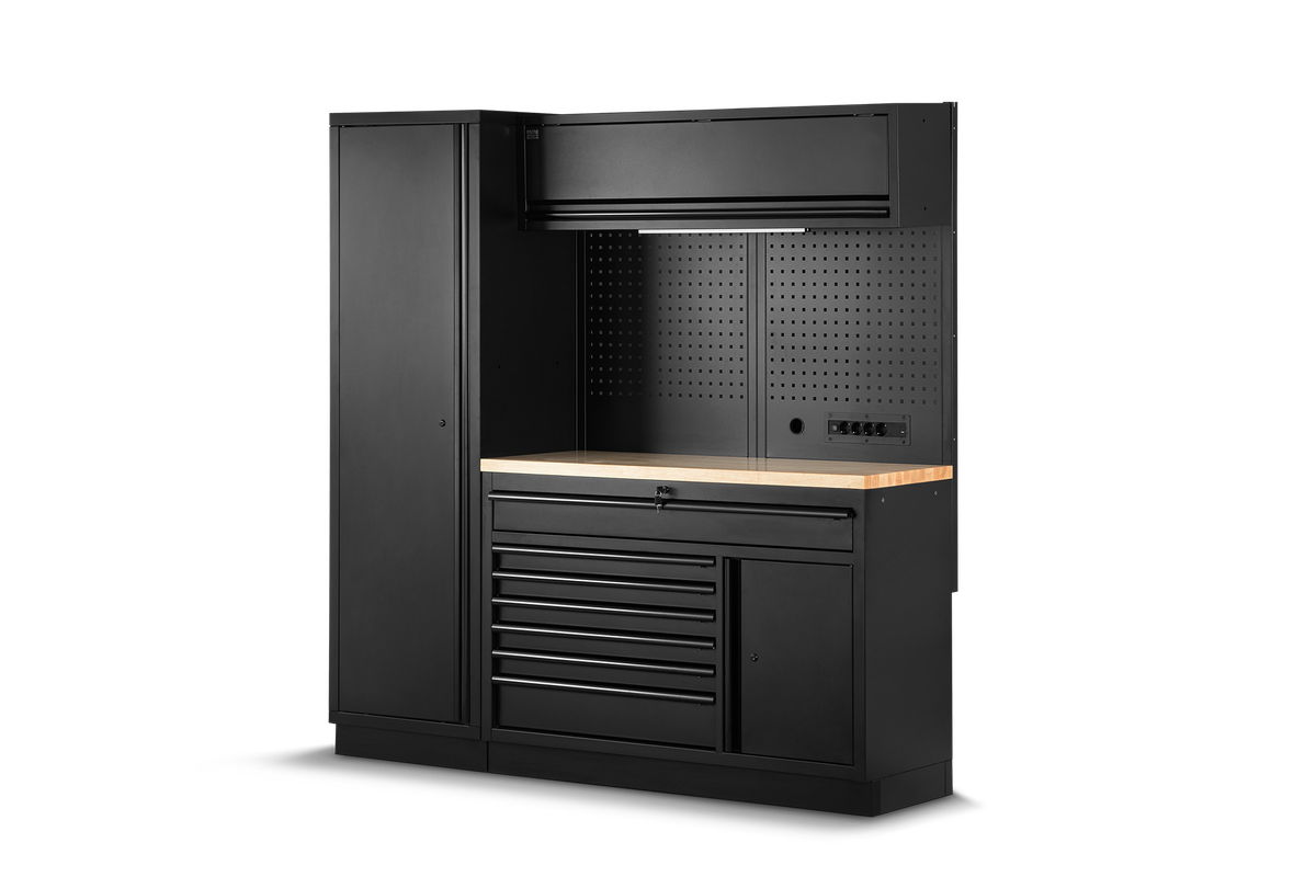 HBM modulares Werkstattsystem 6-teilig, schwarz