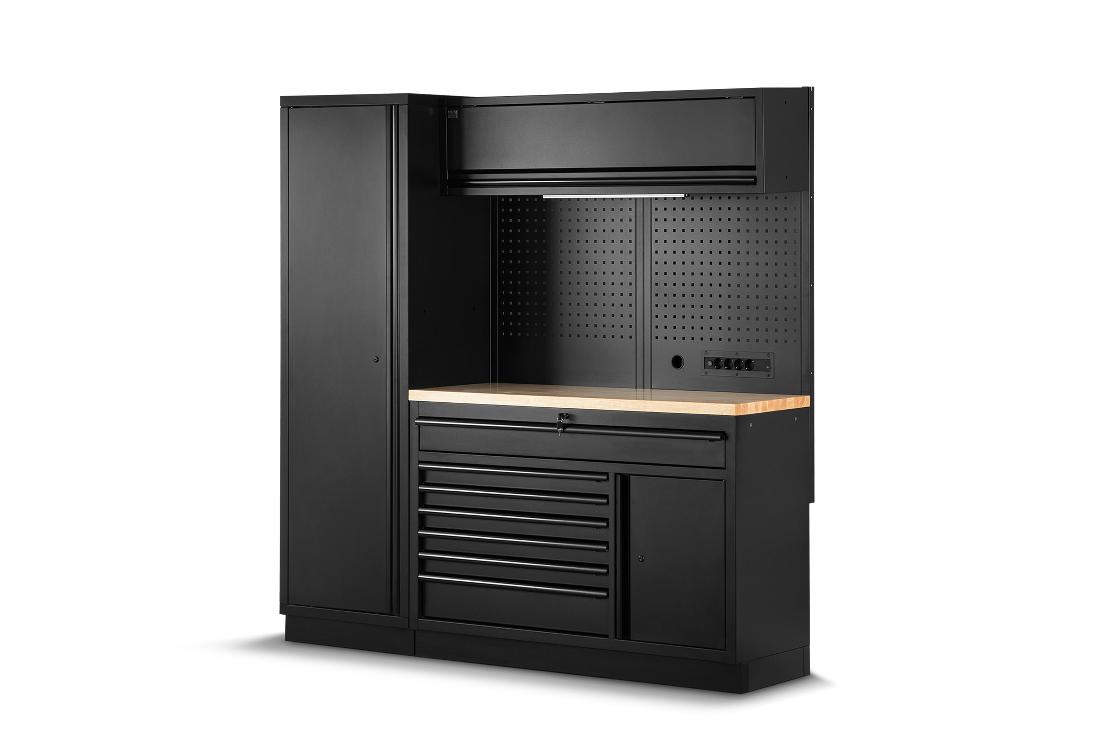 HBM modulair werkplaatssysteem 6-delig, zwart