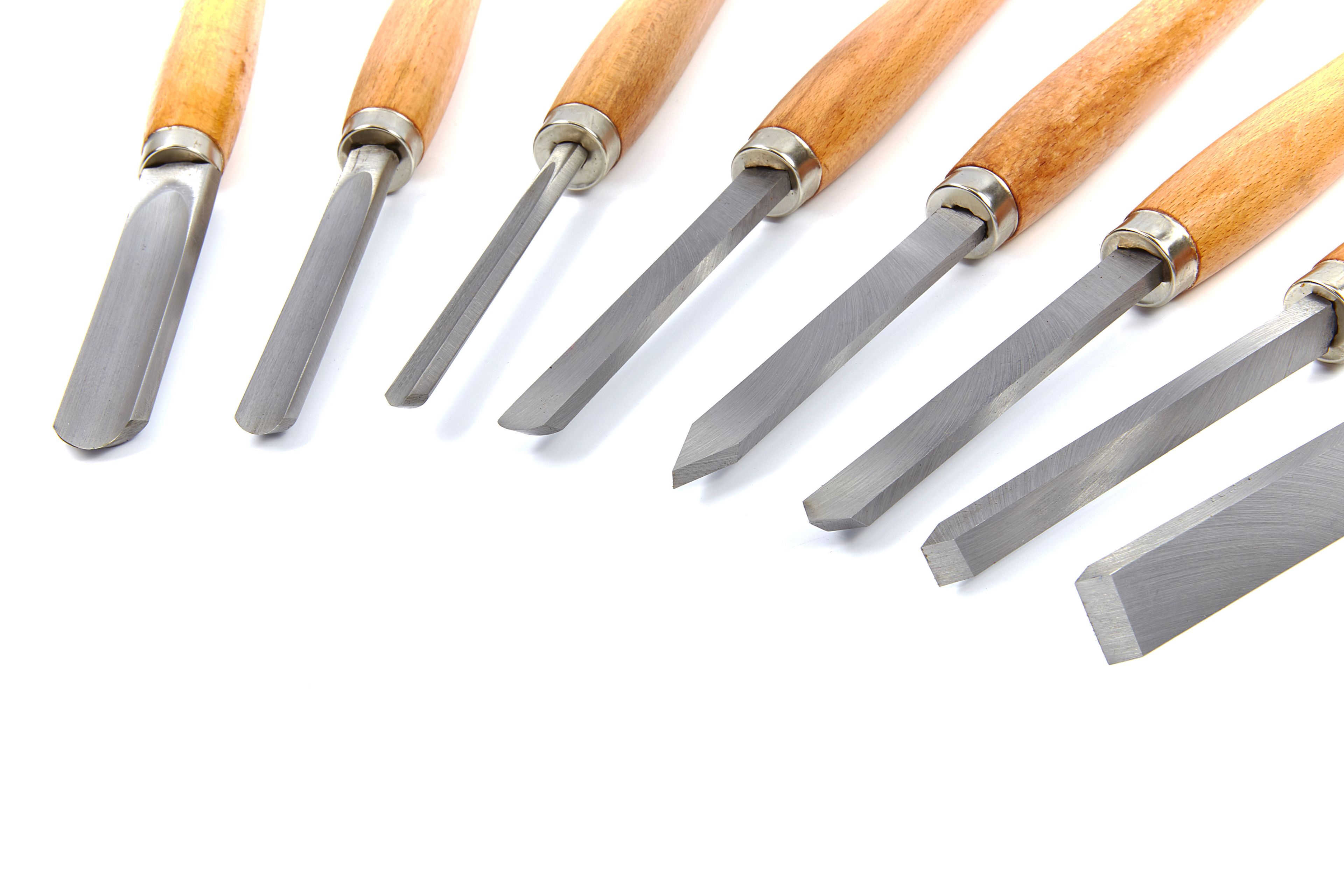 Ensemble d'outils de tournage de bois HBM 8 pièces Image 3