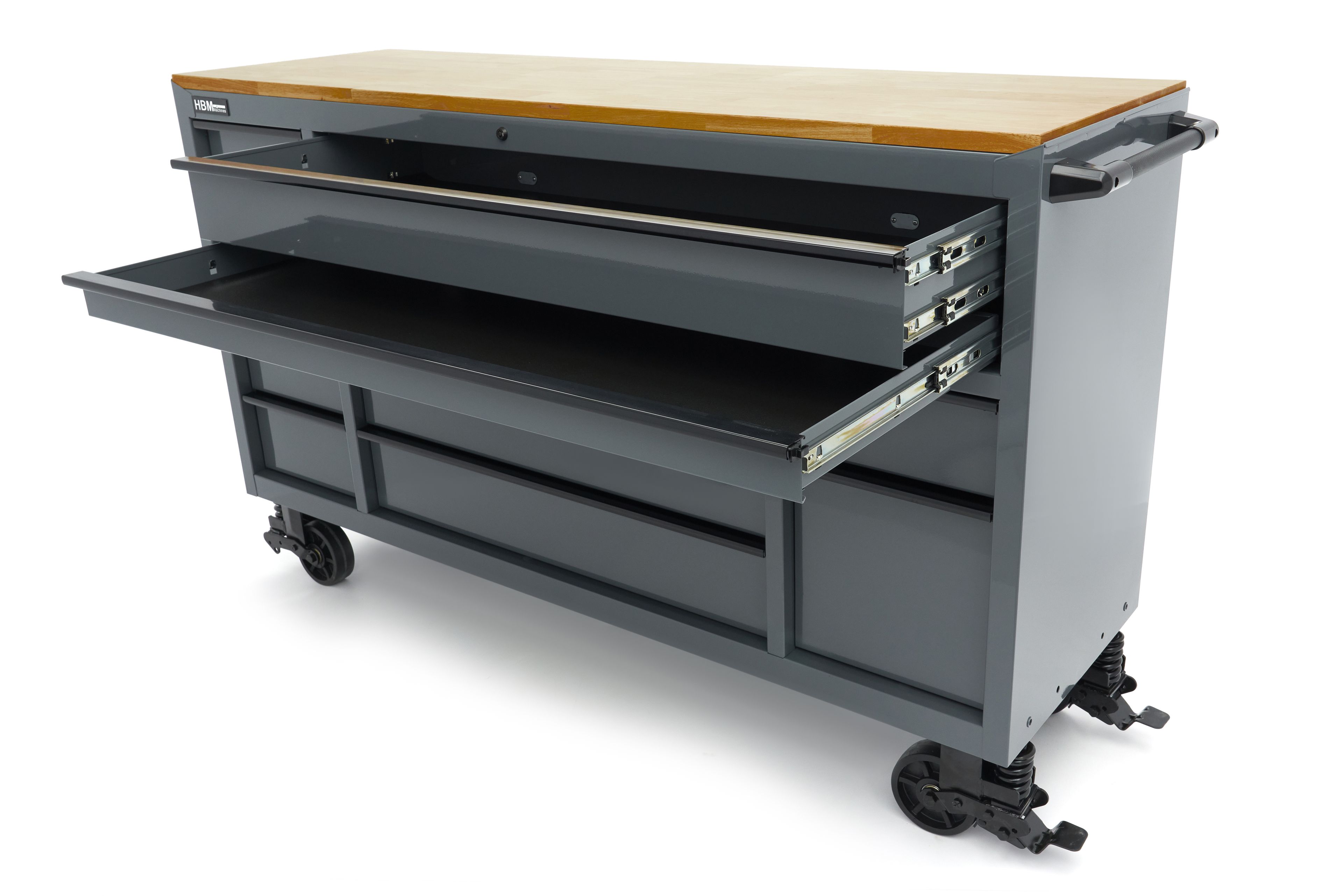 HBM gereedschapswagen, 14 laden, 182 cm, grijs Image 10