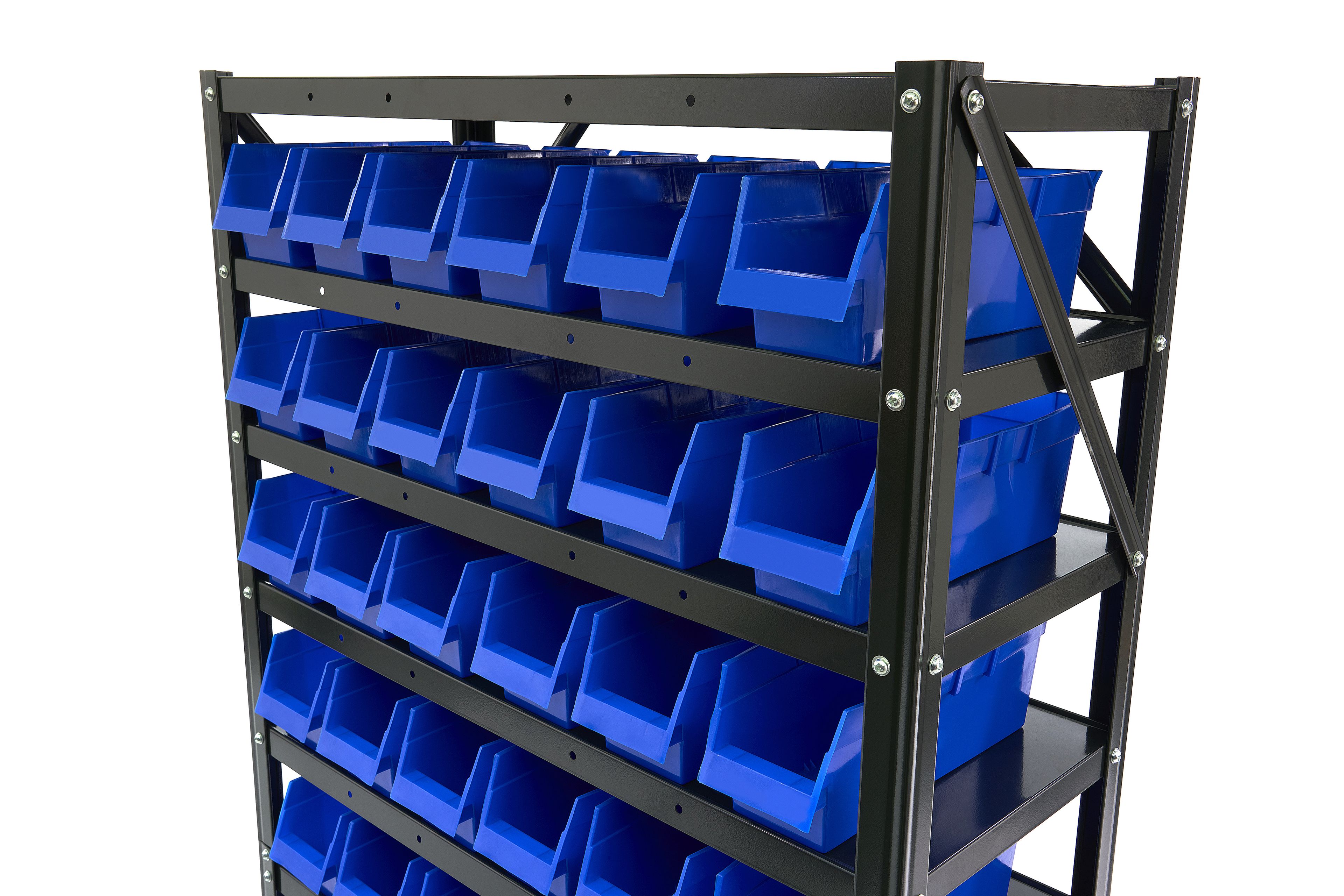 HBM Armario de contenedores, sistema de almacenamiento, estantería con 60 cajas de almacenamiento Image 4