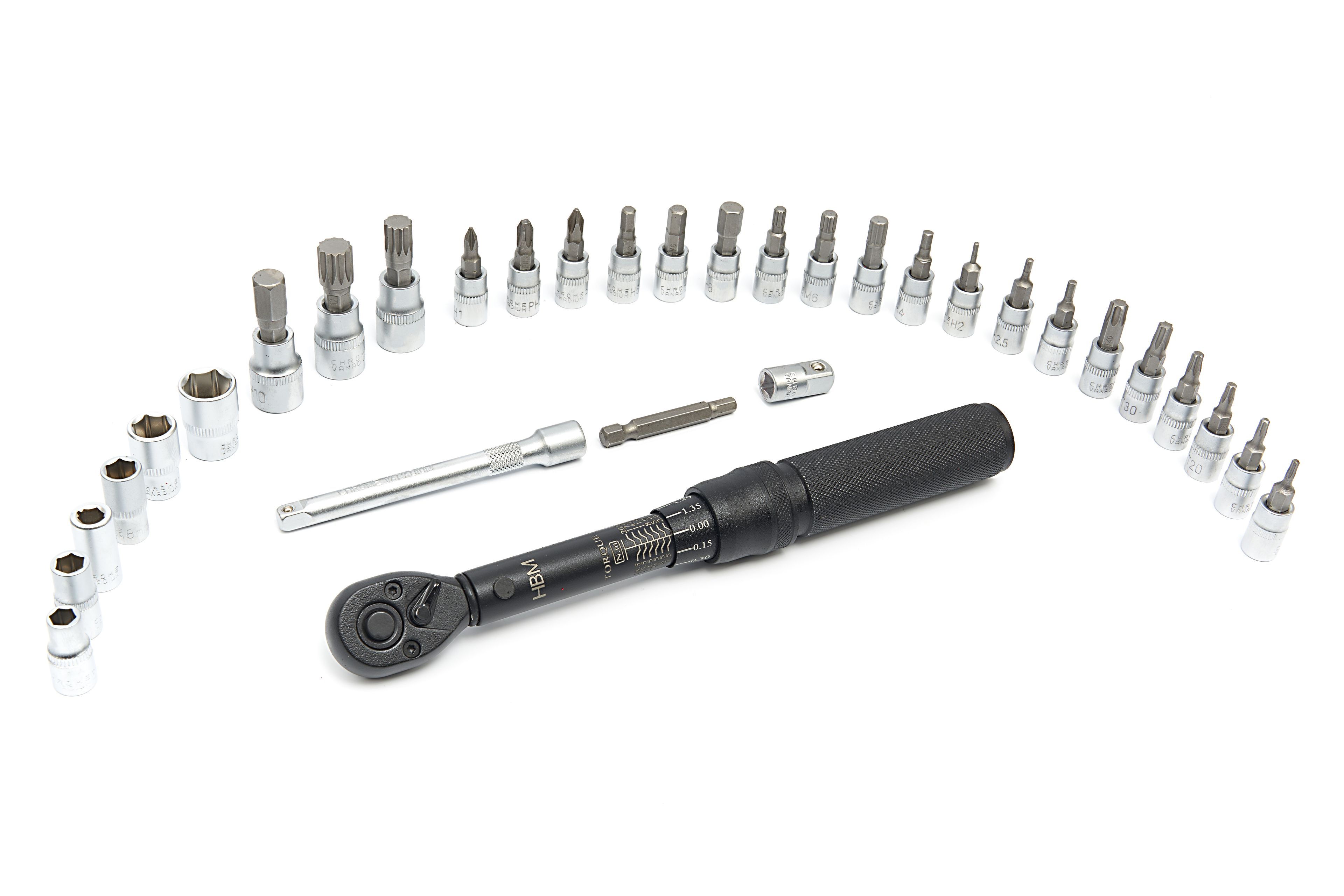 Jeu de clés dynamométriques HBM 32 pièces, 1/4 pouce, 2 - 20 Nm Image 8