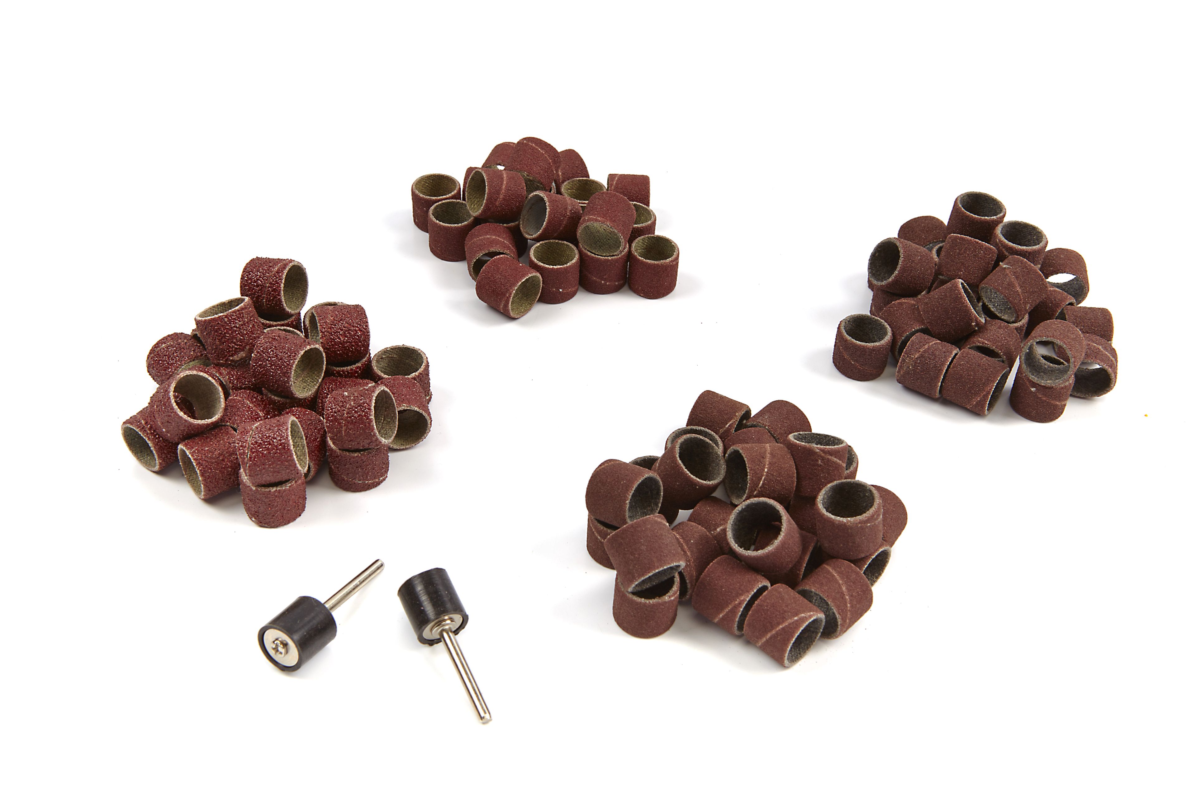 Ensemble de cent tambours de ponçage avec deux supports inclus, de HBM