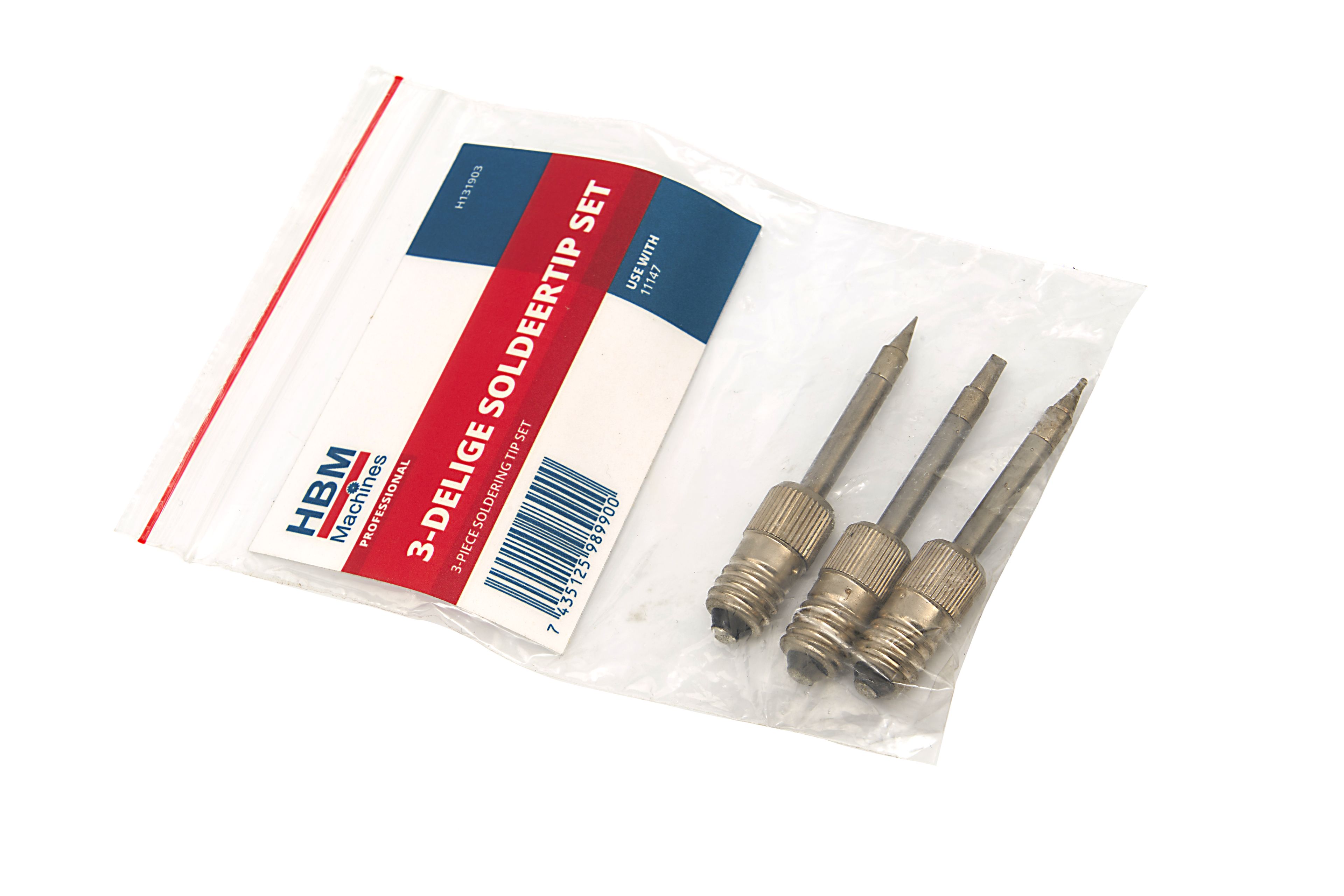 Jeu de 3 pannes de soudure pour le fer à souder HBM 3,6 volts 8 watts sans fil Image 3