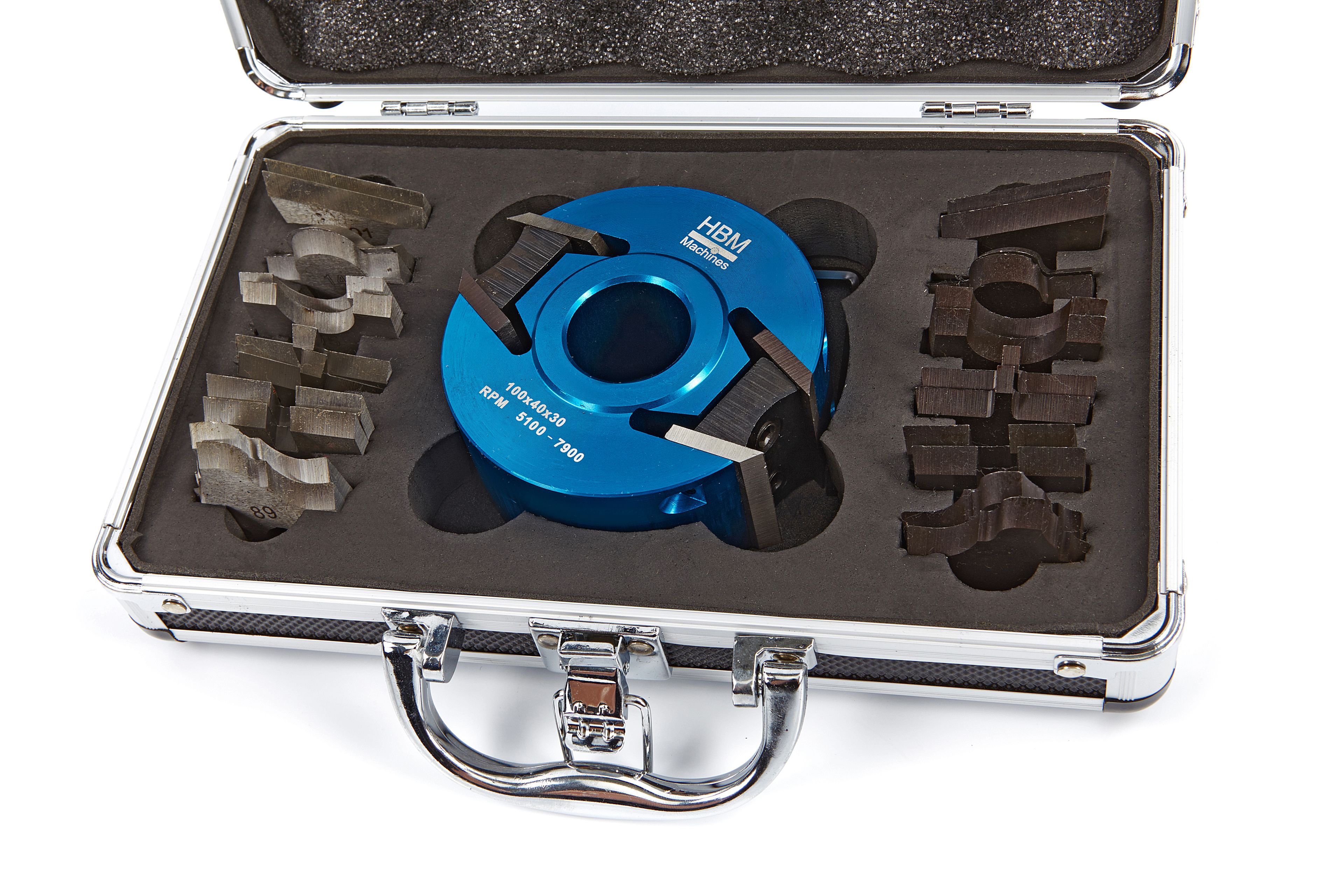 HBM 100 mm Profi Houtfreeskop met 7 sets Messen Image 8
