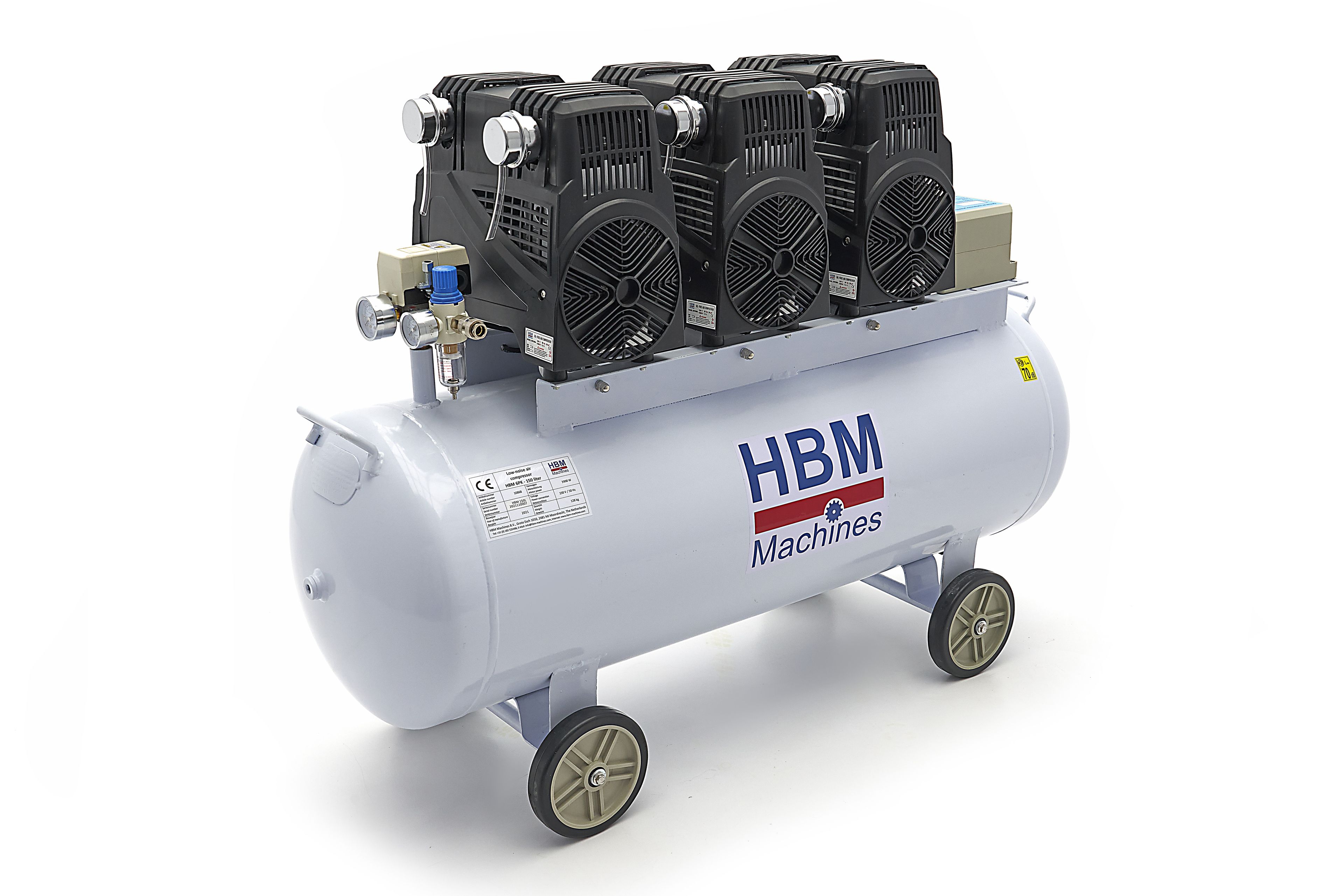 HBM 6 PK - 150 Liter Low Noise Compressor - Model 2 Image 2