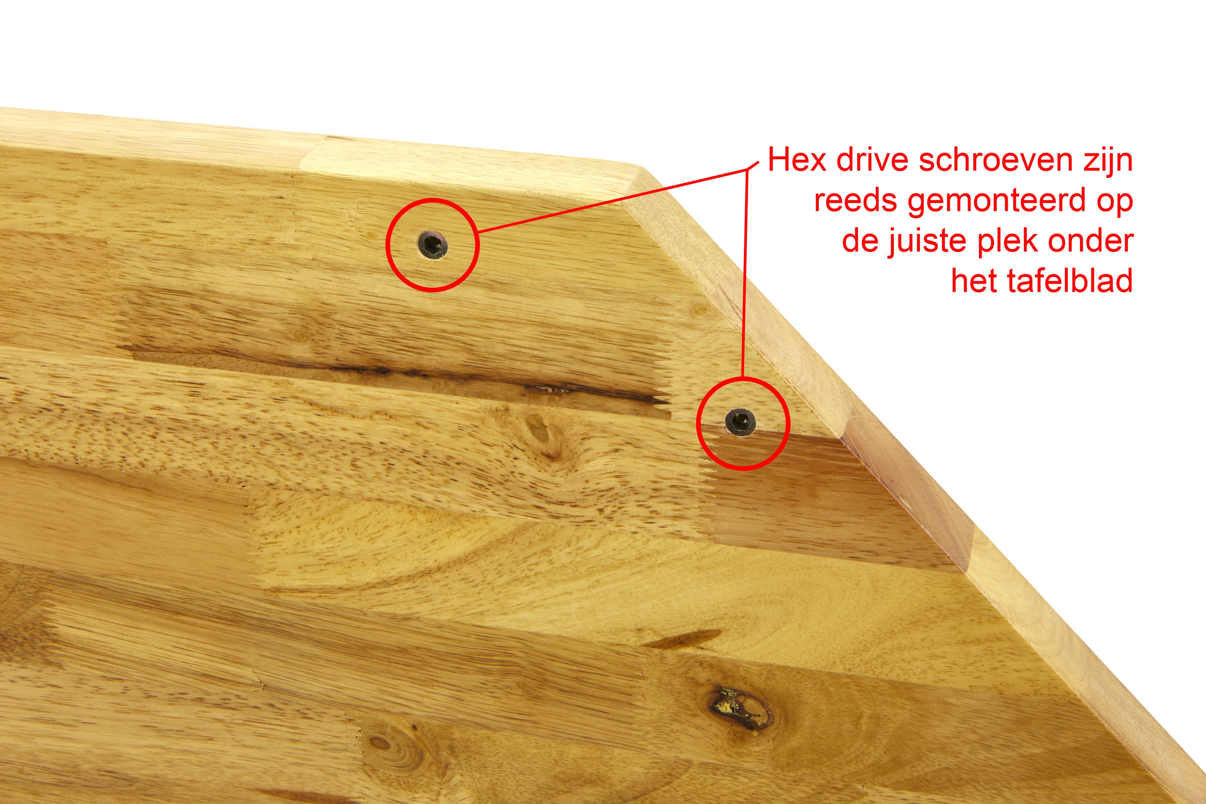 HBM 87 cm Massief Houten Hoek Werkblad voor Werkplaatsinrichting Image 3