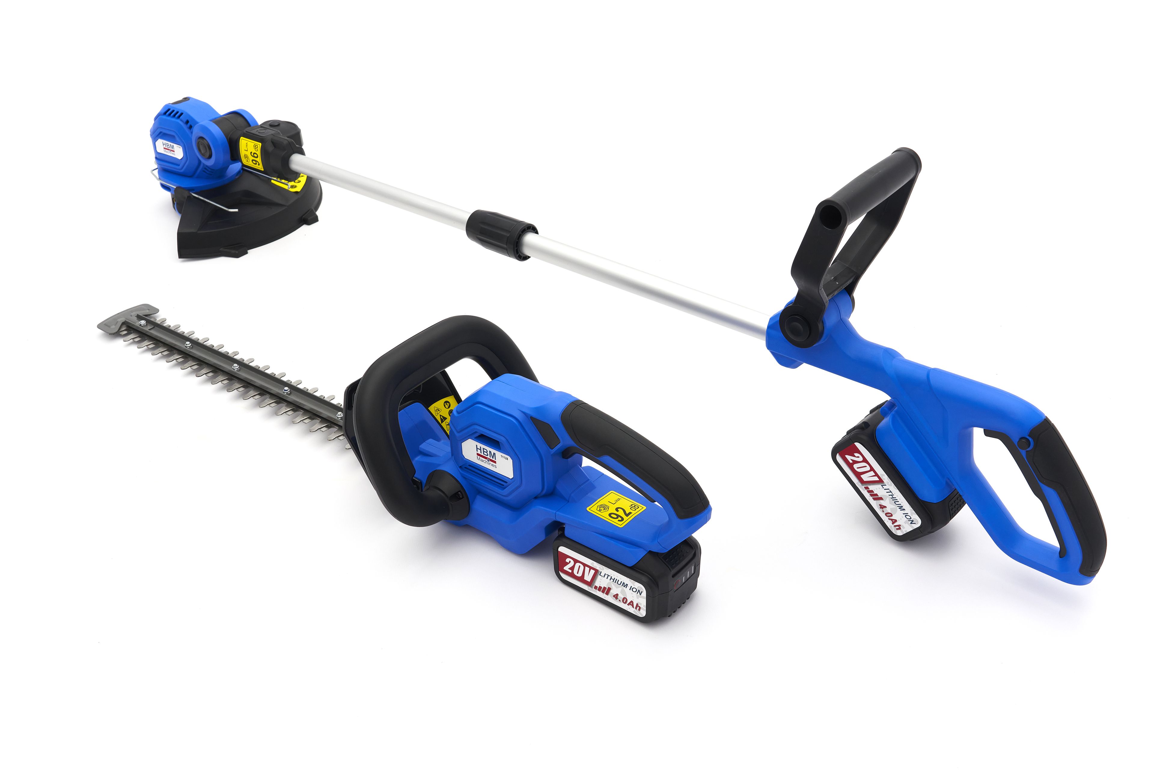 HBM 20V- 4.0Ah Heggenschaar en Grastrimmer Set Inclusief 2 Accu's Image 4
