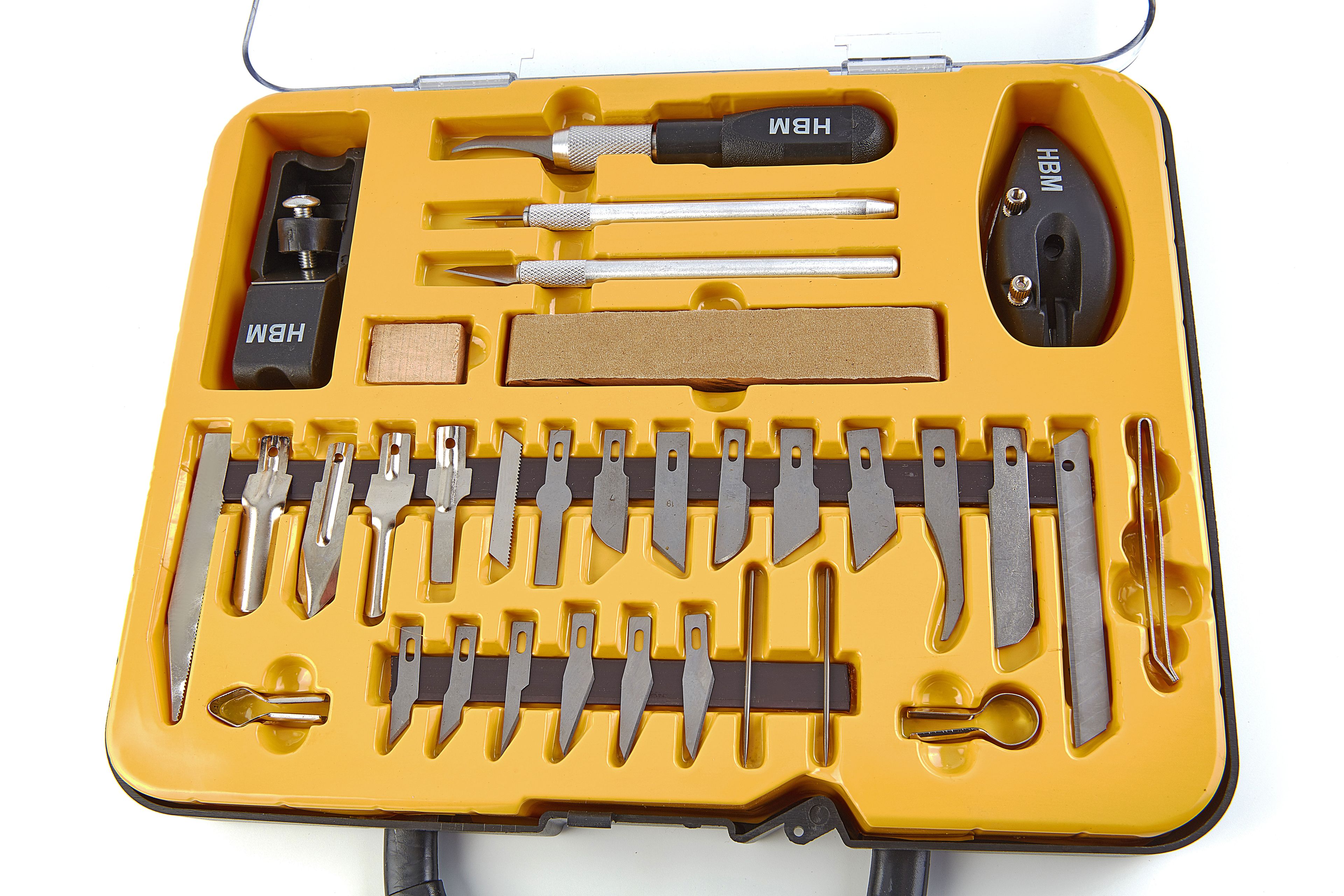 Conjunto de cuchillos de hobby HBM de 36 piezas con cepillos y sierras Image 2