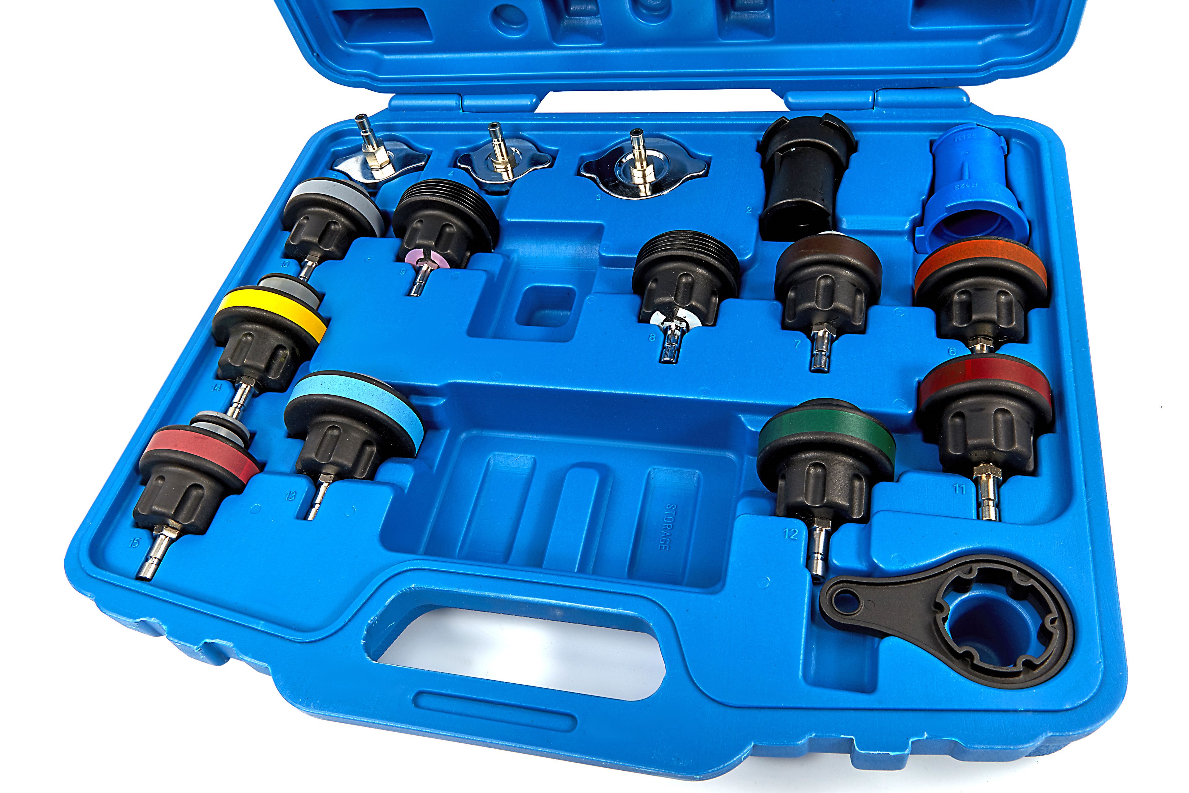 HBM Jeu de 18 pièces pour le diagnostic et le remplissage du système de refroidissement Image 2