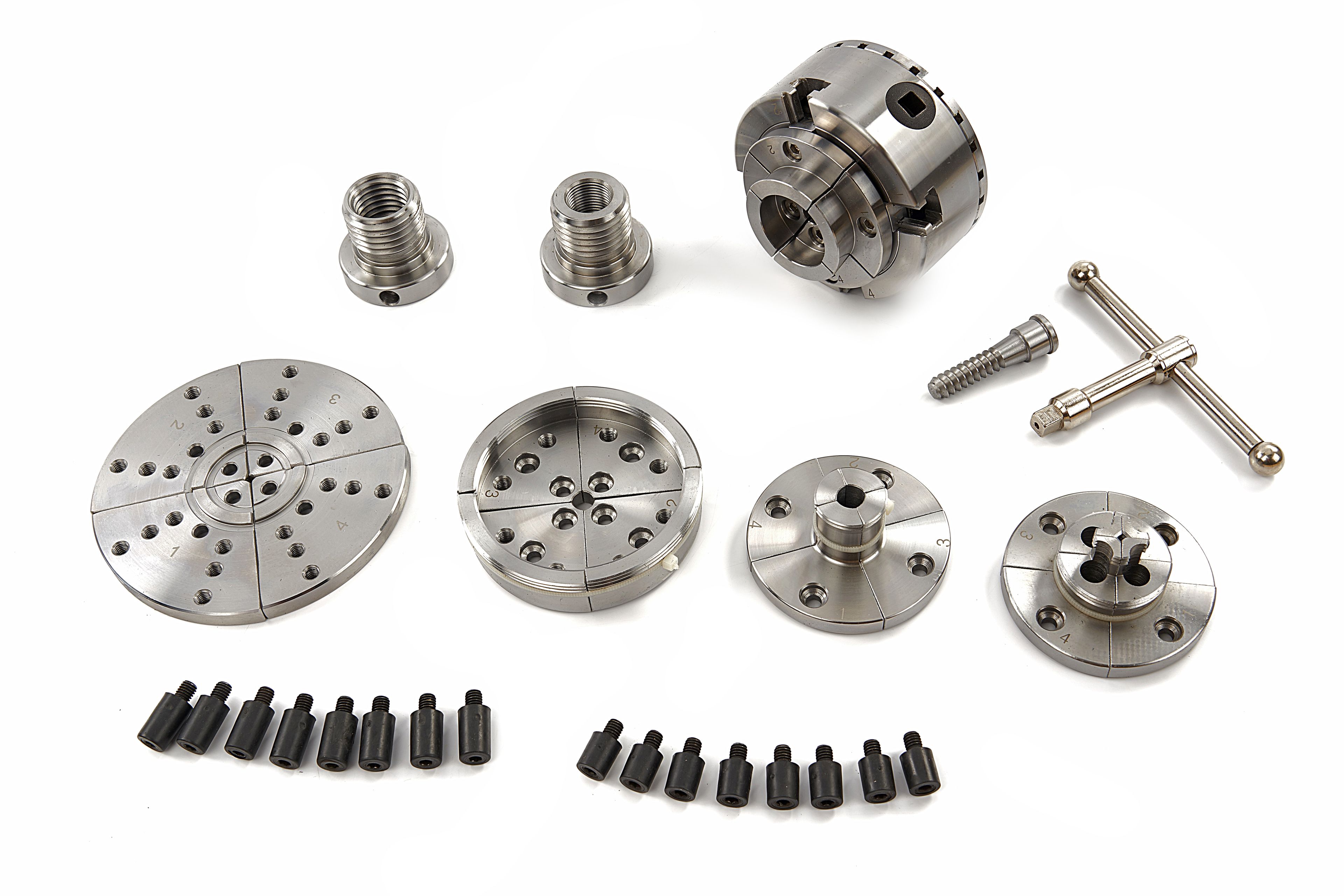 Mandrin à bois professionnel HBM 95 mm pour tour à bois Ensemble complet Image 2