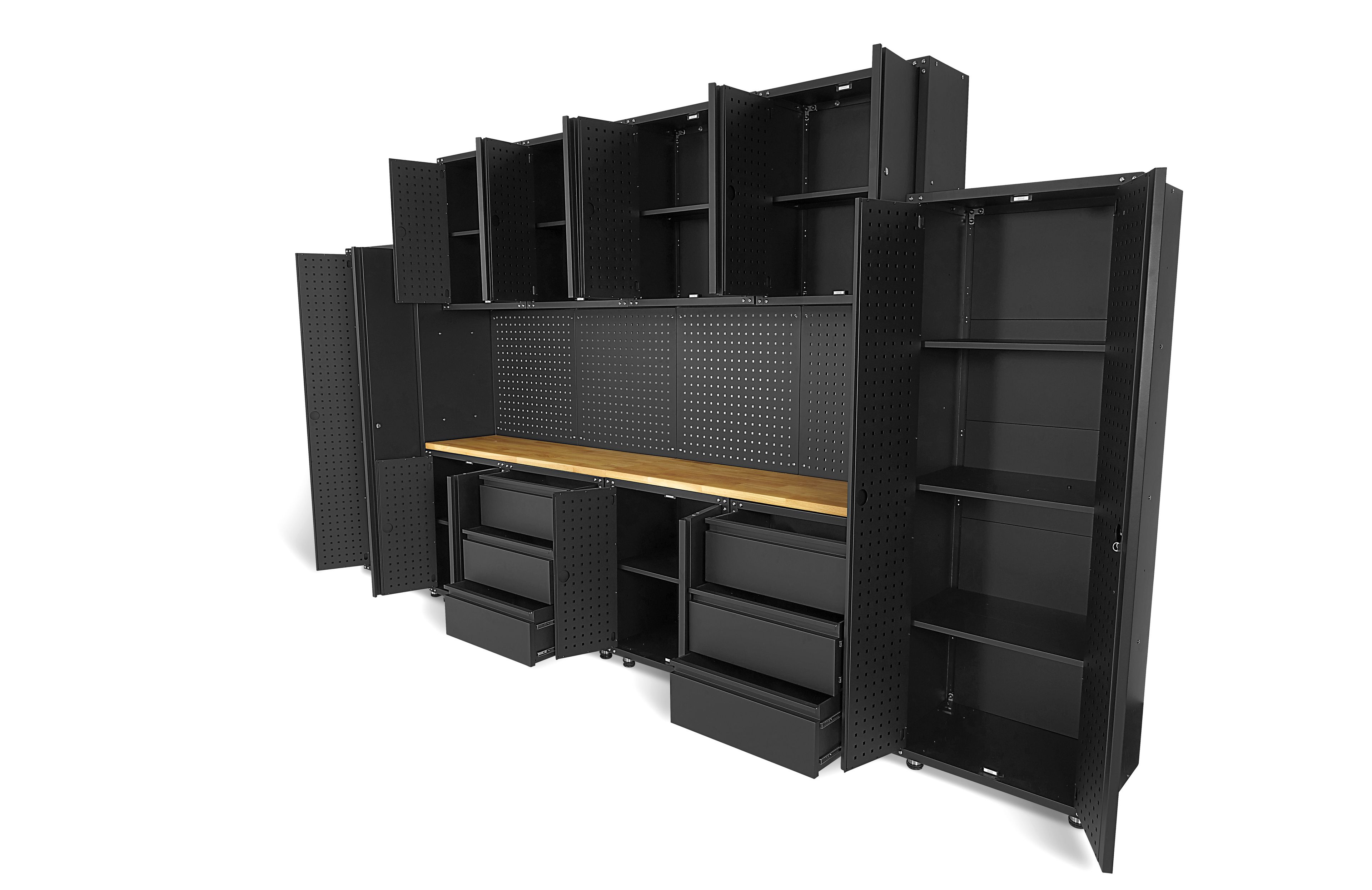 Système d'atelier modulaire premium HBM, 16 pièces, noir mat Image 5