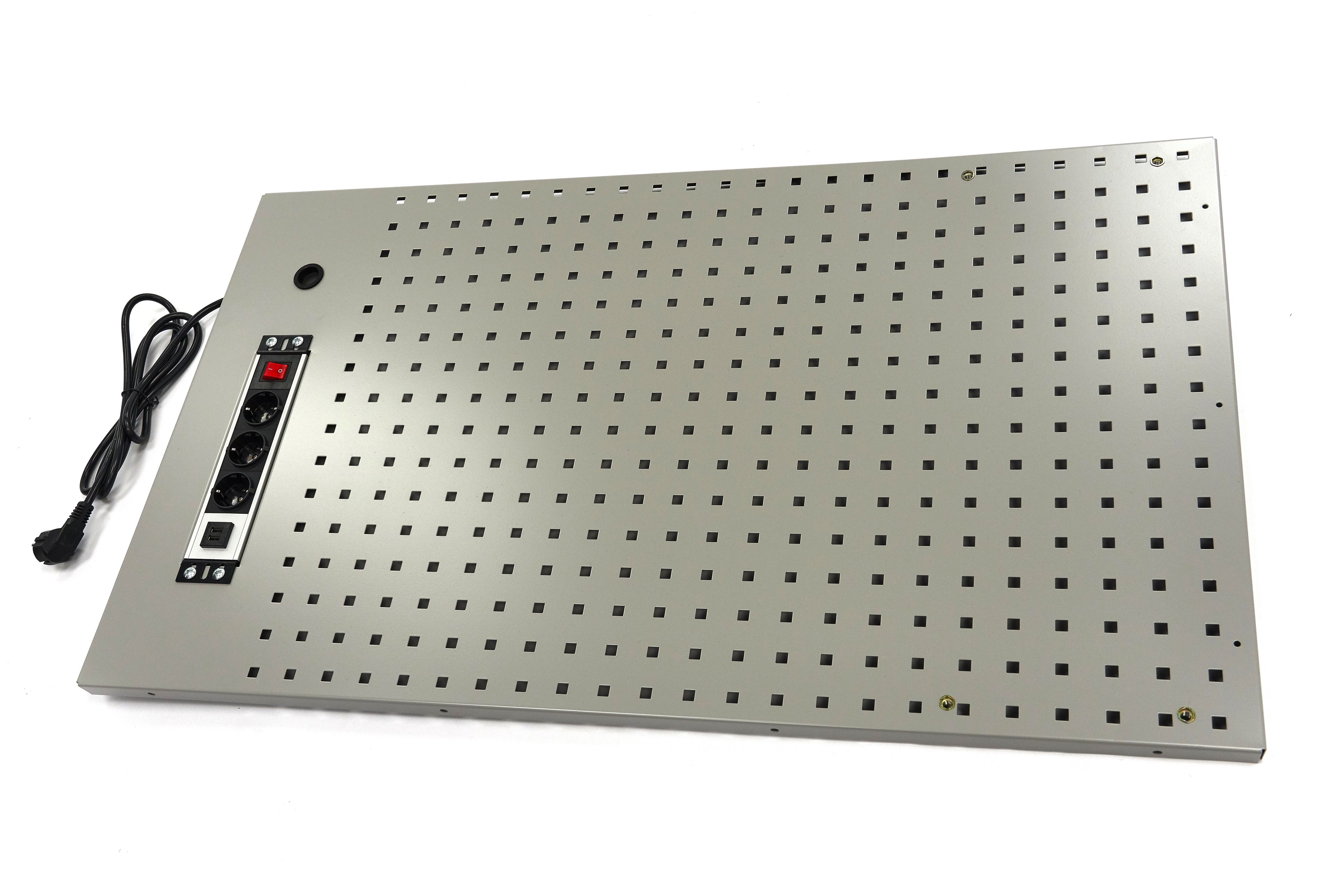 HBM-Werkzeugwand / Lochwand 105 x 61 cm inklusive Steckdose für Werkstattausrüstung Image 2