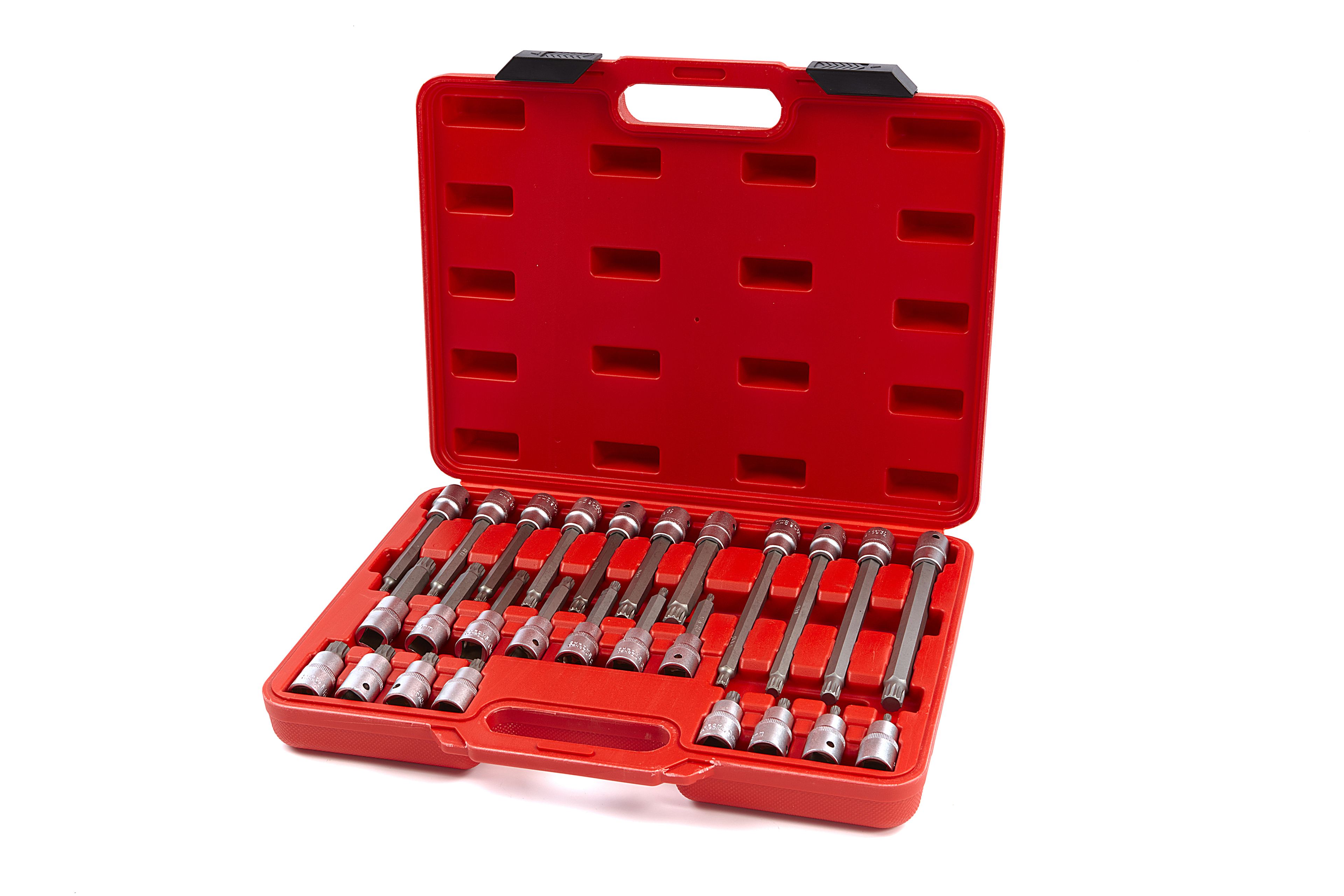 HBM Profi 26-teiliger Steckschlüsselsatz für 1/2 inch-Vielzahn