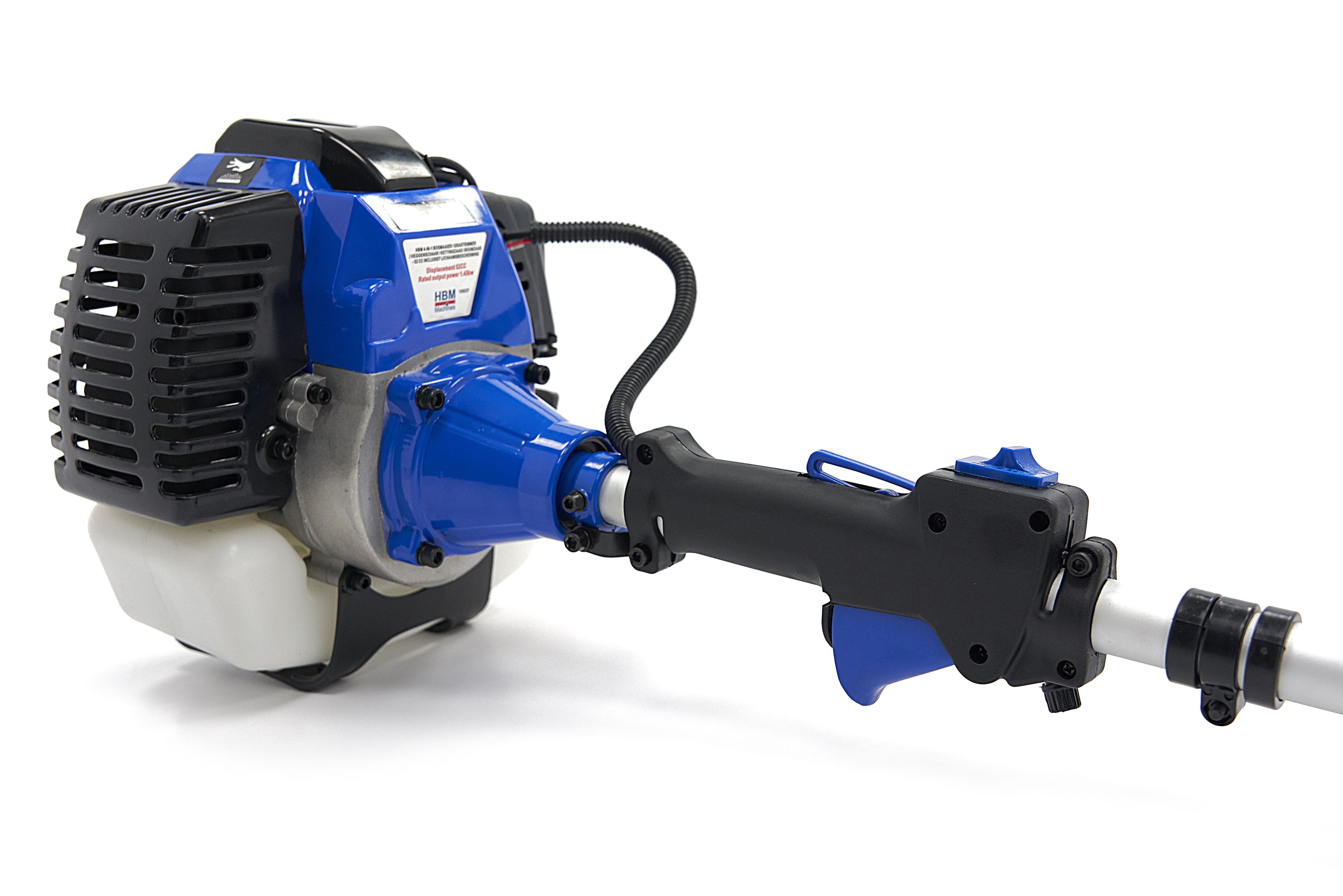 HBM 4 en 1 Desbrozador / Recortador de césped /  Cortadora de setos / Motosierra / Sierra de árbol - 52 cc Incluye Protección corporal Image 13