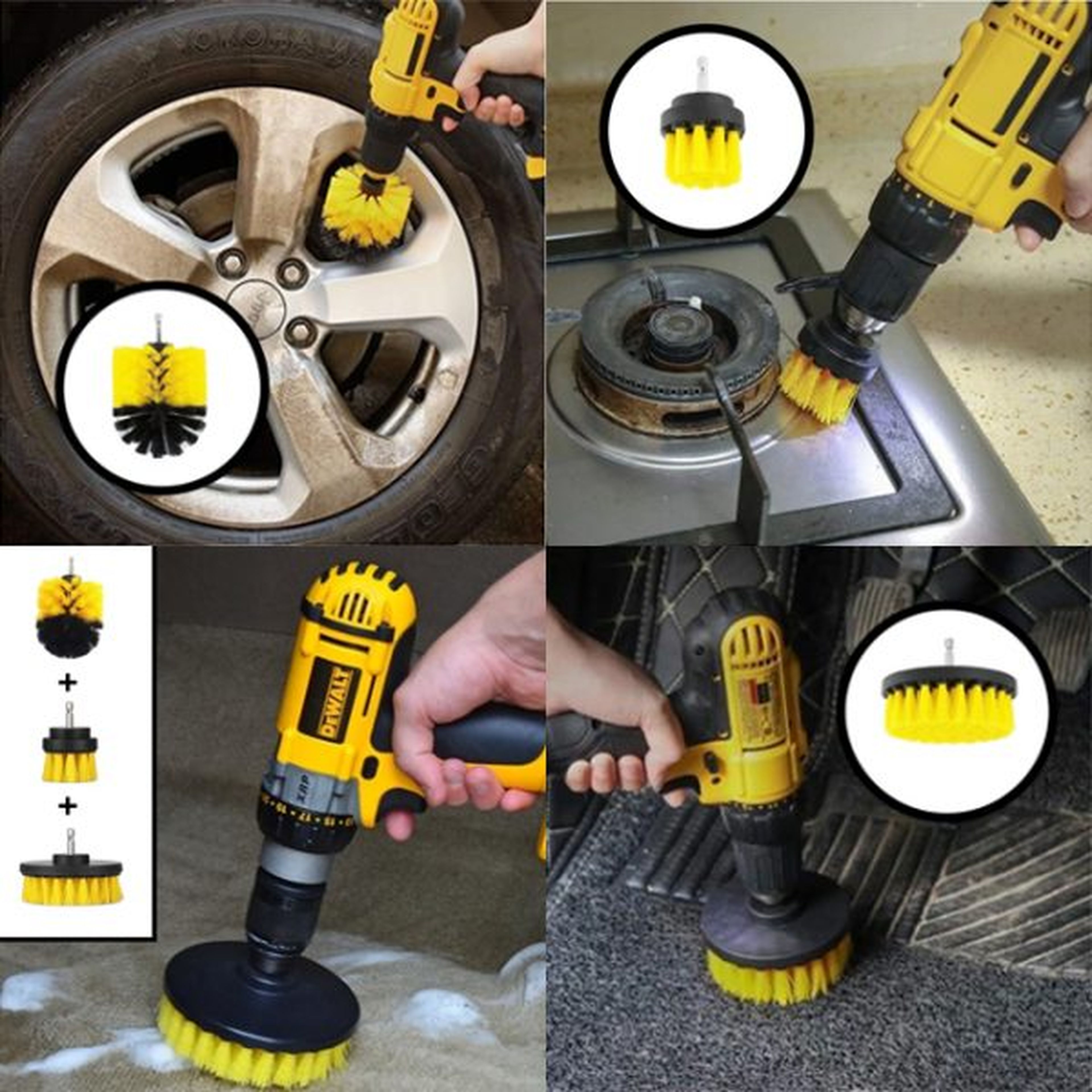 Set de cepillos de limpieza de 4 piezas HBM para el taladro Image 3