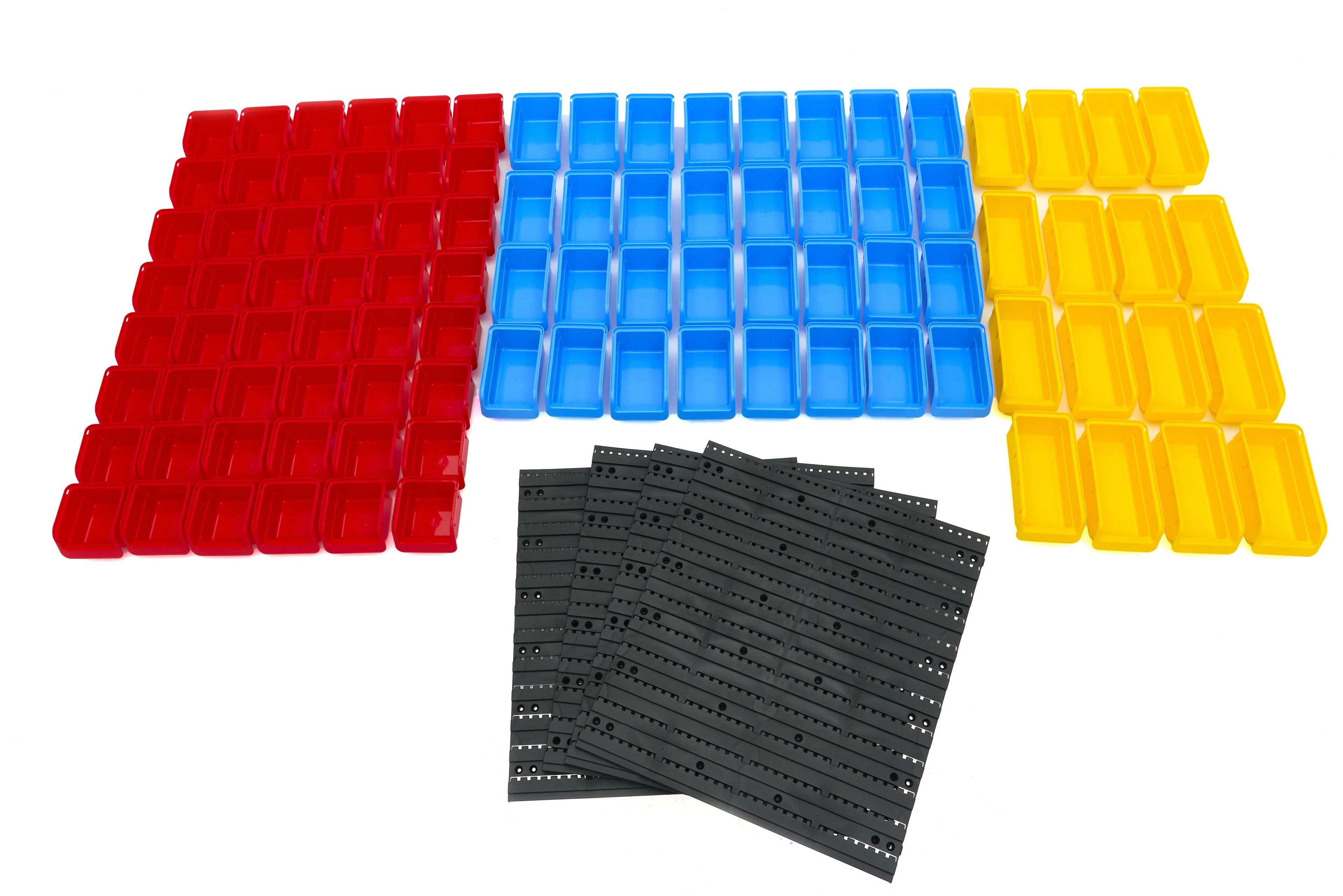 HBM gereedschapswand 96 opbergbakken in 3 maten 100-delig Image 5