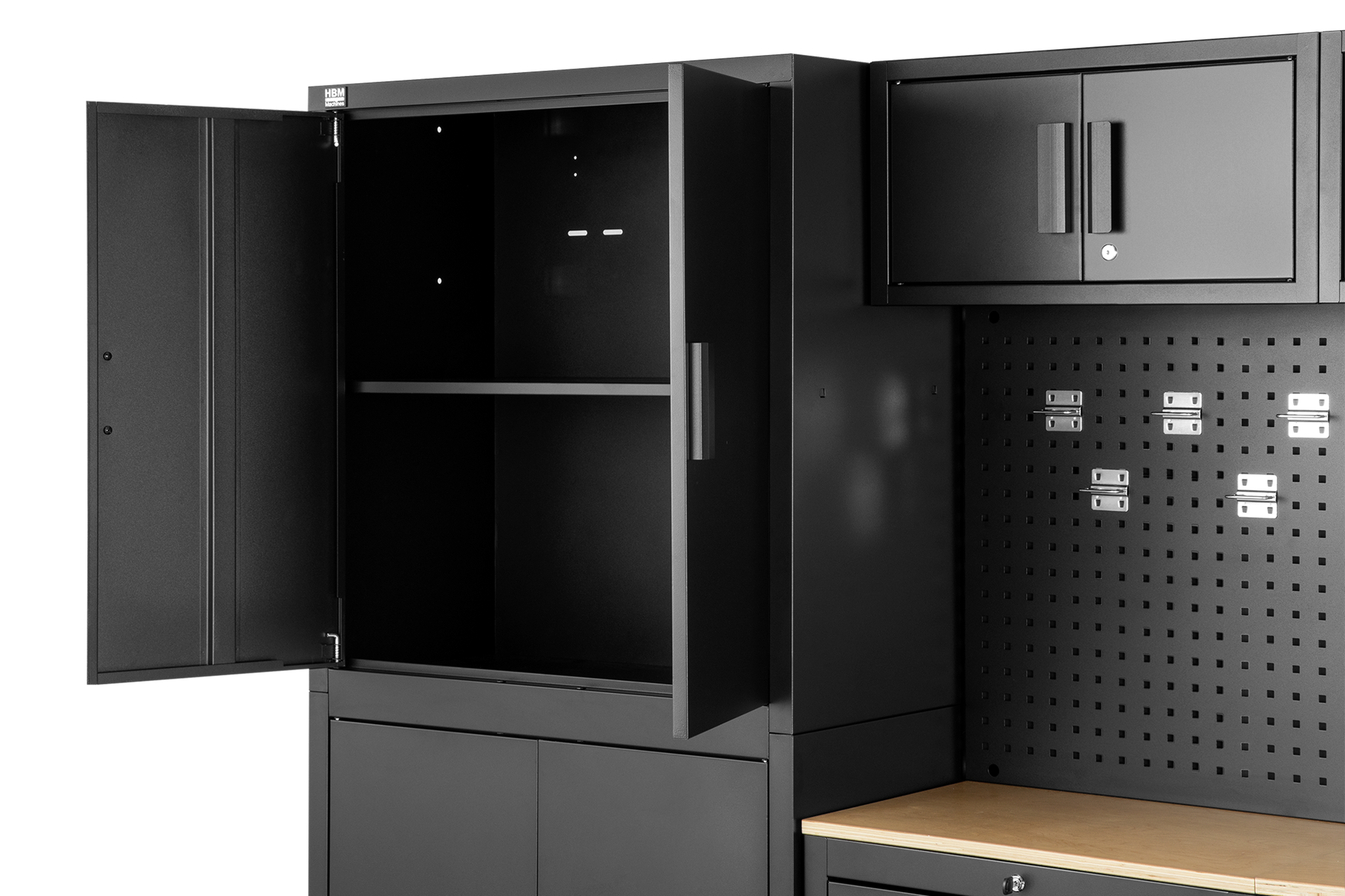 HBM Premium-Werkstattsystem, 8-teilig, Mattschwarz Image 7