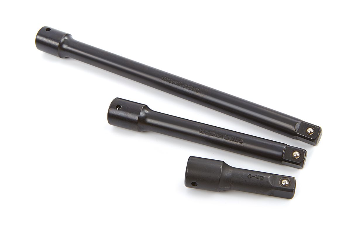 Set de extensiones de 1/2 pulgada HBM de 3 piezas para casquillos de impacto