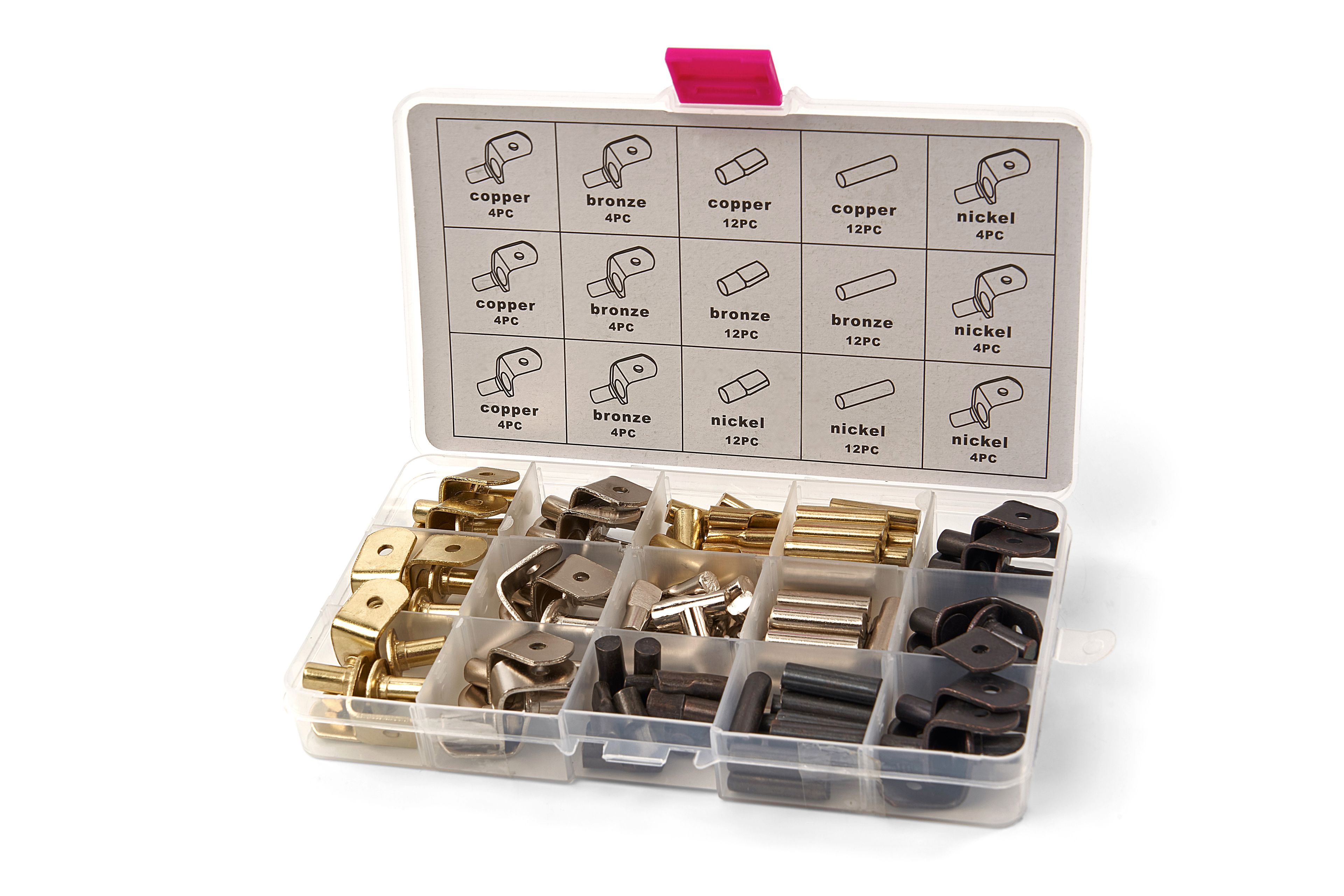 Soportes de estante HBM de 108 piezas y soportes de estante con Ril