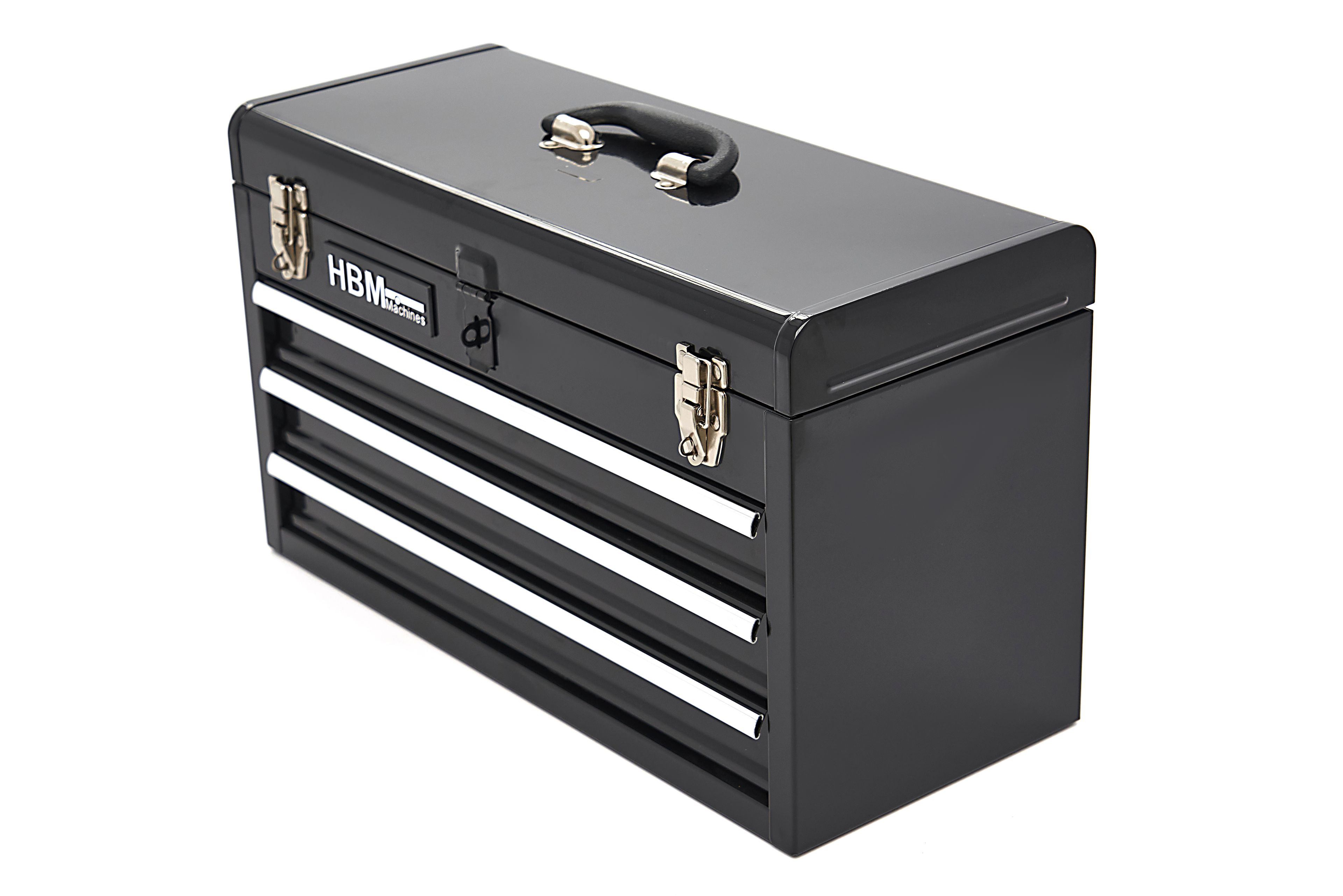 HBM gereedschapskist met 3 laden, zwart Image 2