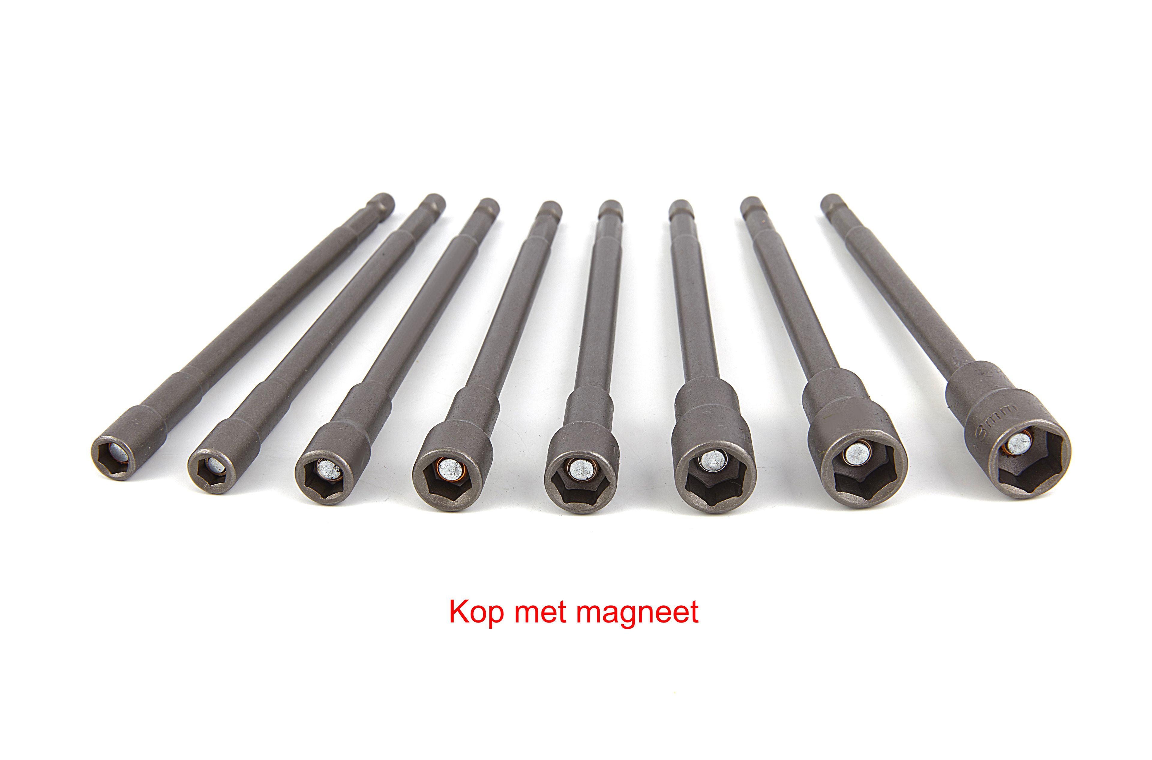 HBM 8 Lieferbar Extra Lang 150 mm. Magnetischer Steckschlüsselsatz mit HEX-Interface Image 2