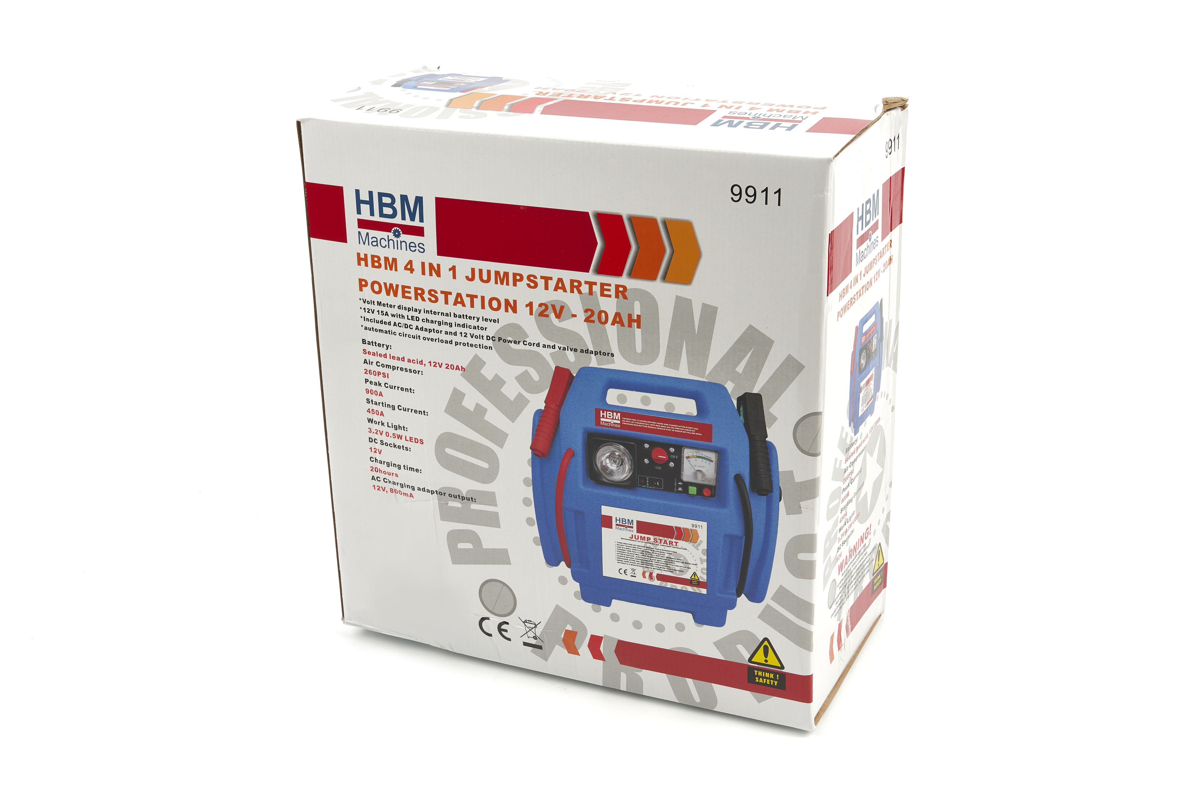 HBM 4 in 1 Avviatore di emergenza Powerstation 12V - 20AH Image 12