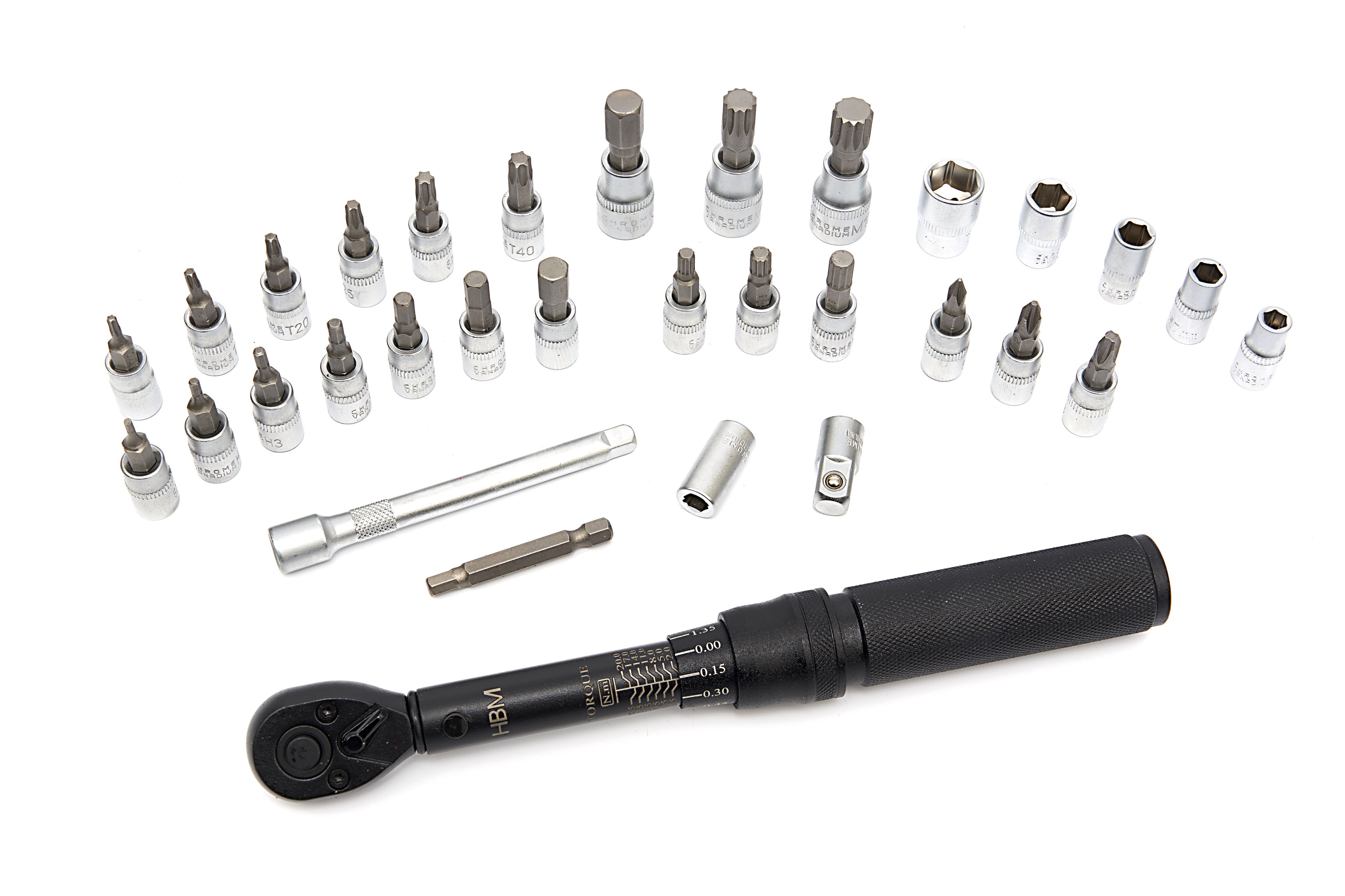 Jeu de clés dynamométriques HBM 32 pièces, 1/4 pouce, 2 - 20 Nm Image 7