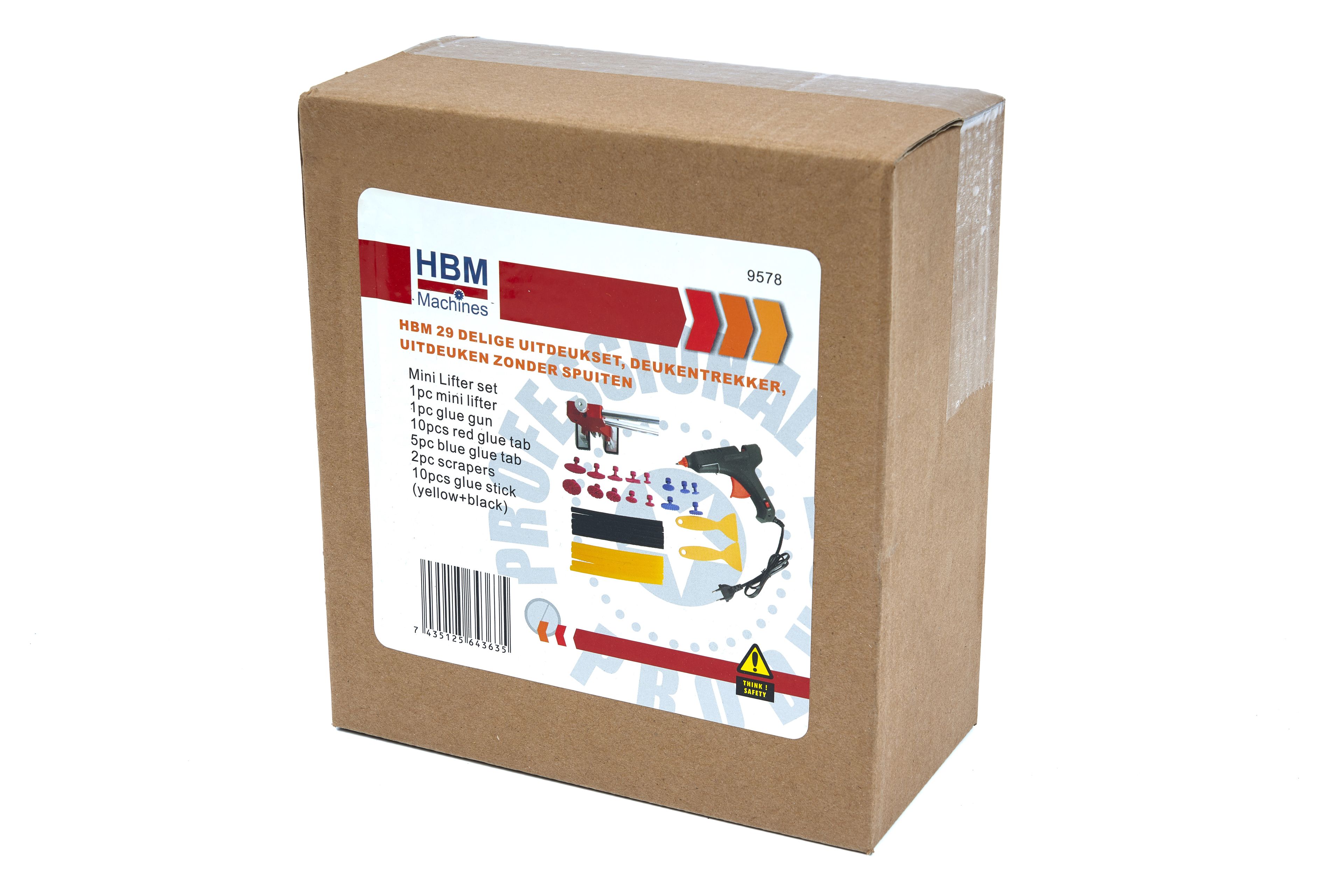 HBM 29-teiliger Werkzeugsatz, Ausbeulwerkzeug, Ausbeulen ohne Lackieren Image 6