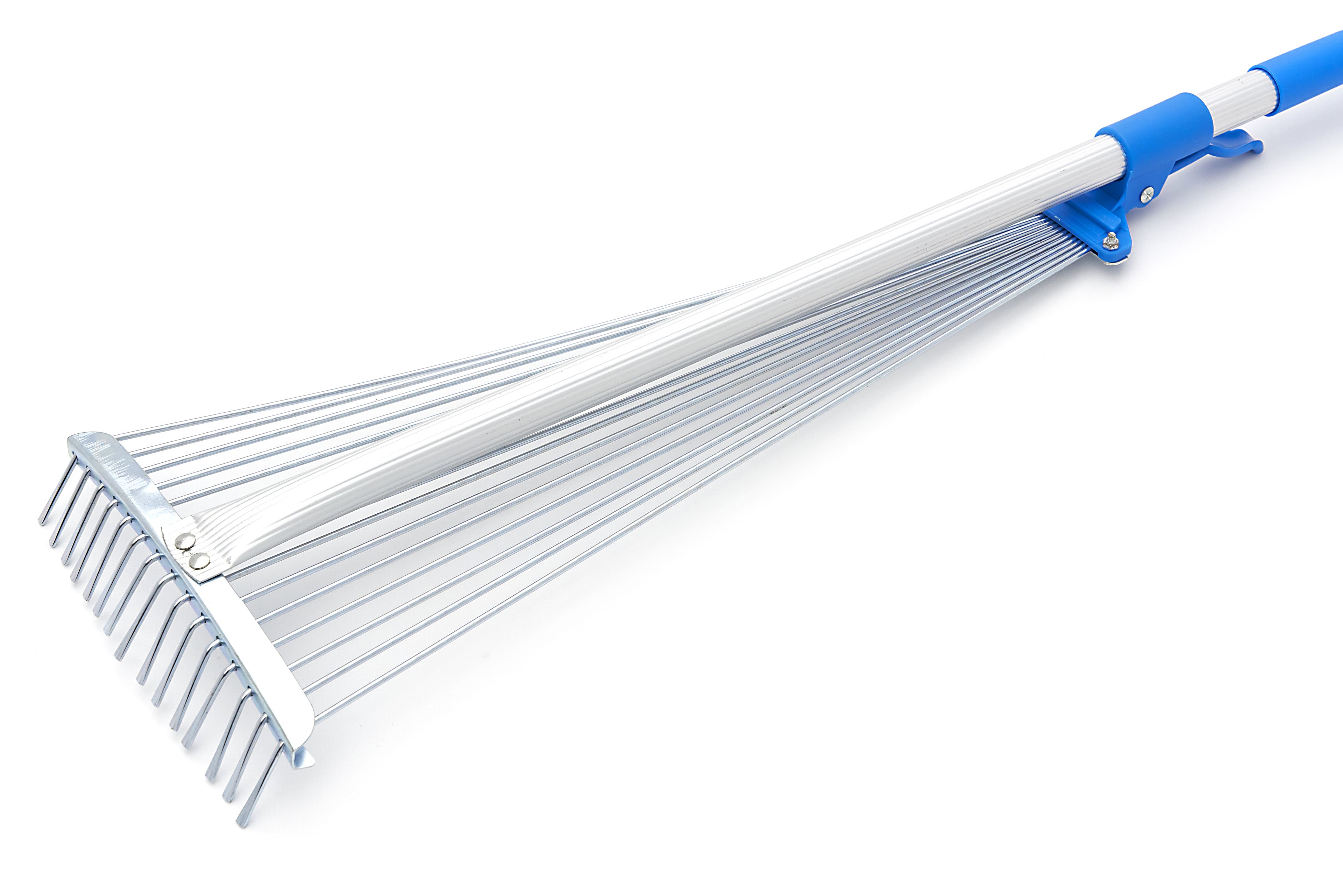 HBM 74-155 cm Rastrillo Telescópico para Hojas / Rastrillo de Césped con 15 Dientes Image 5