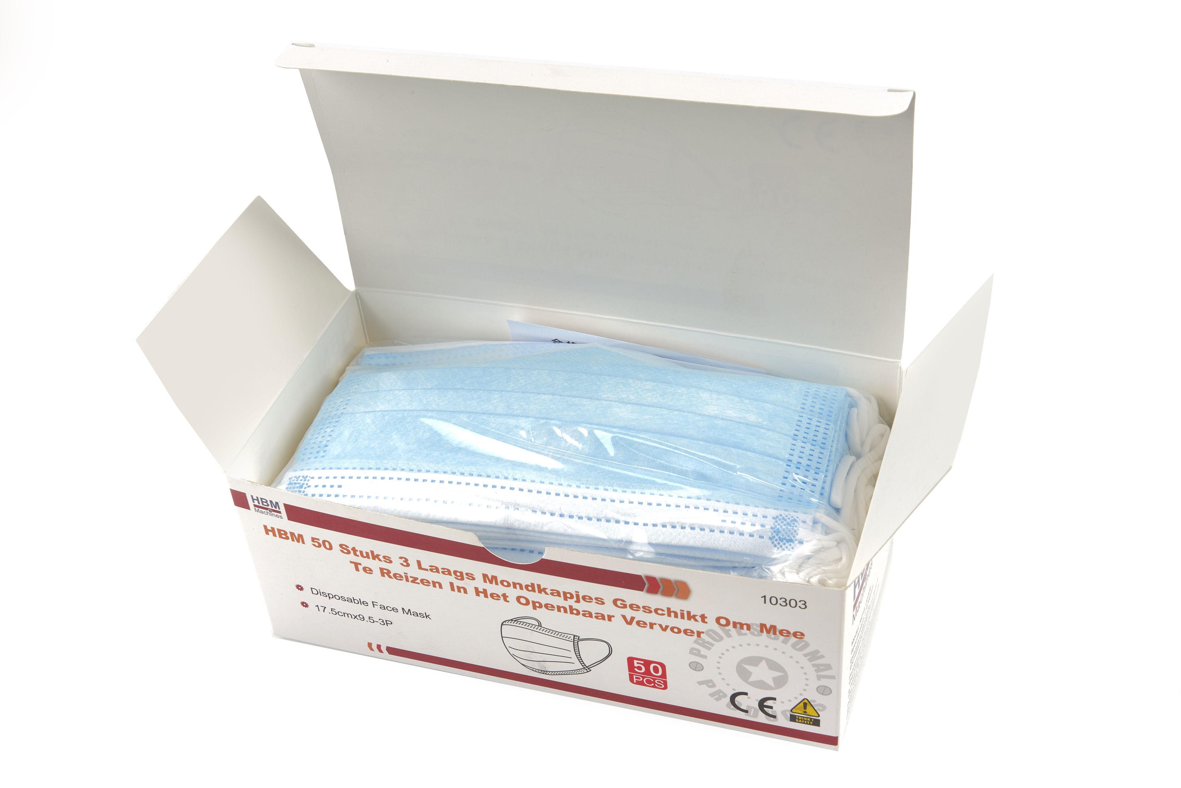 HBM 50 pièces de bouchons à 3 couches pour utilisation dans les transports publics Image 4