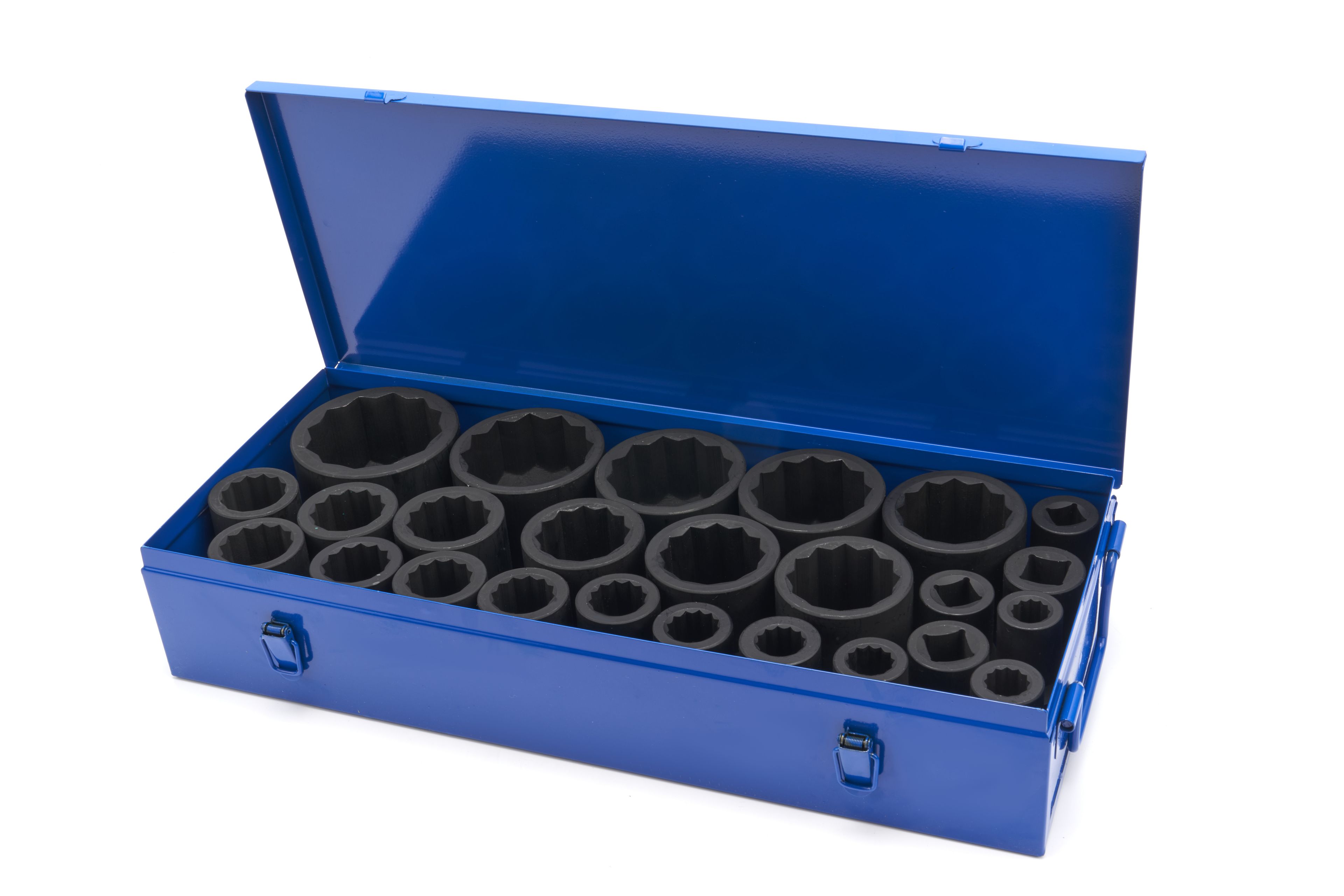 HBM Krachtdoppenset, twaalfkant, 1 inch, 17 - 75 mm, 25-delig