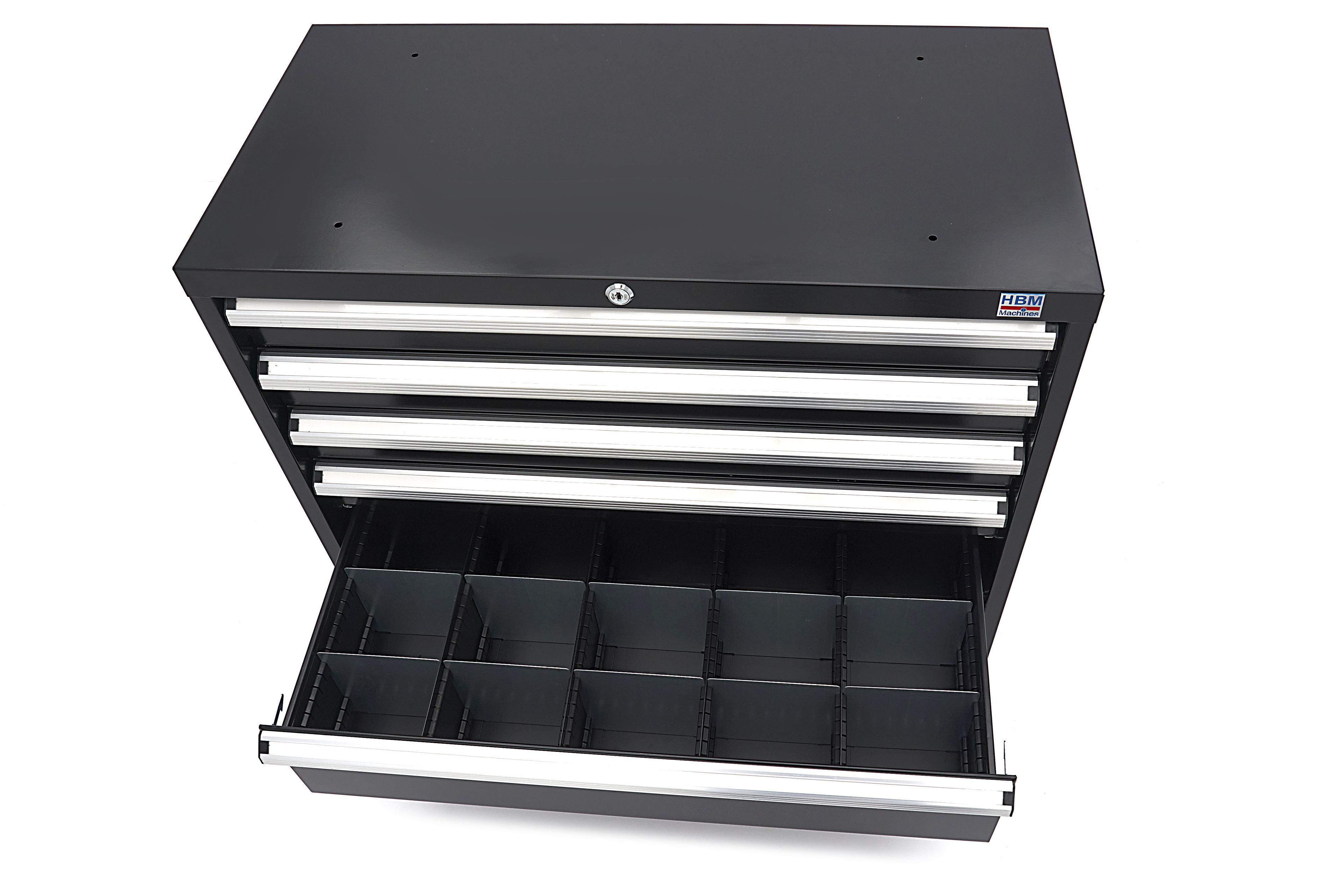 HBM 6 Schubladenschrank / Profi-Werkzeugschrank 90 x 45 x 90 cm schwarz Image 12