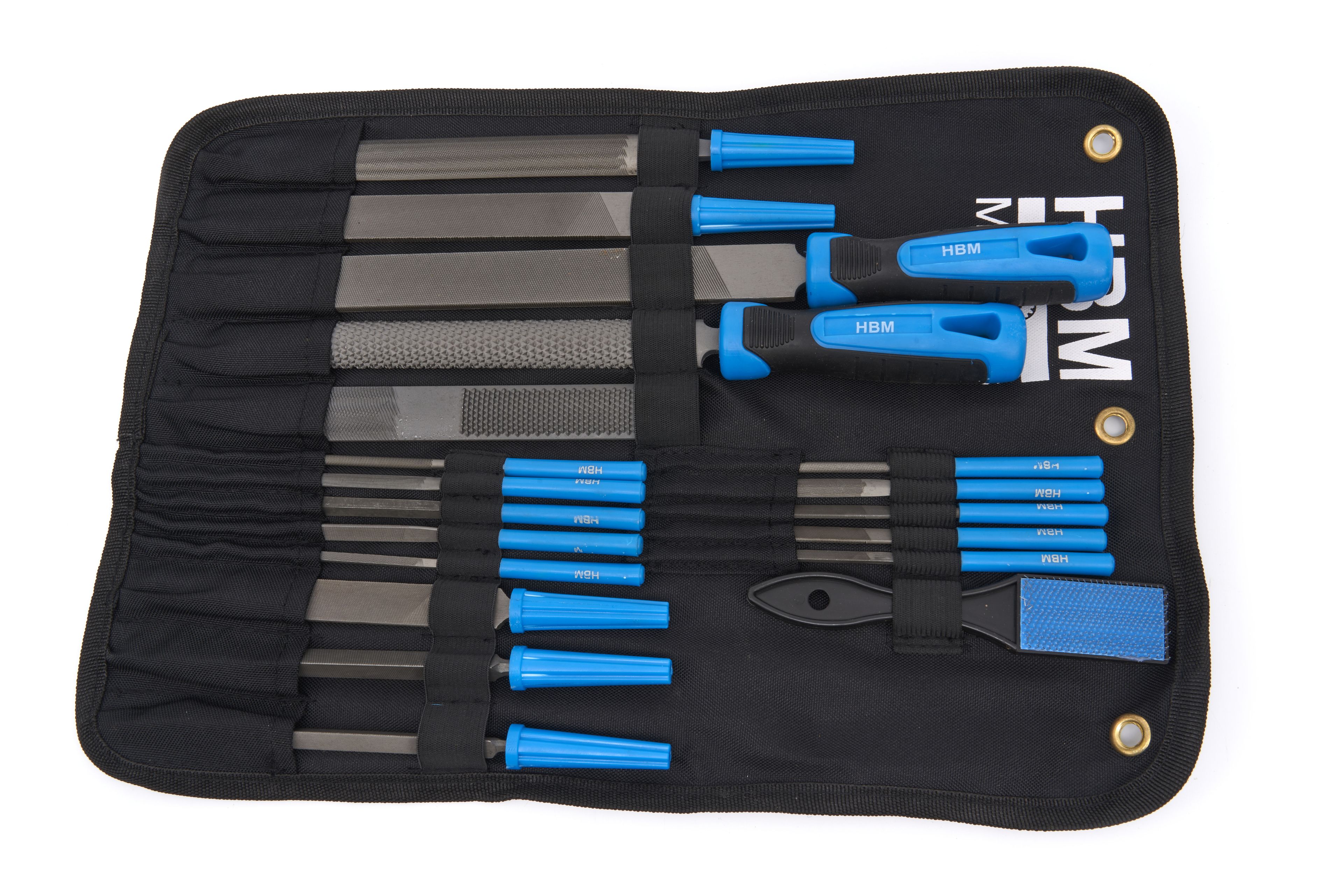 Brilliant Tools Set 19 Lime E Spazzola In Ottone – Kit Professionale Per Metall, Legno E Plastica, Con Custodia, Made In Germany