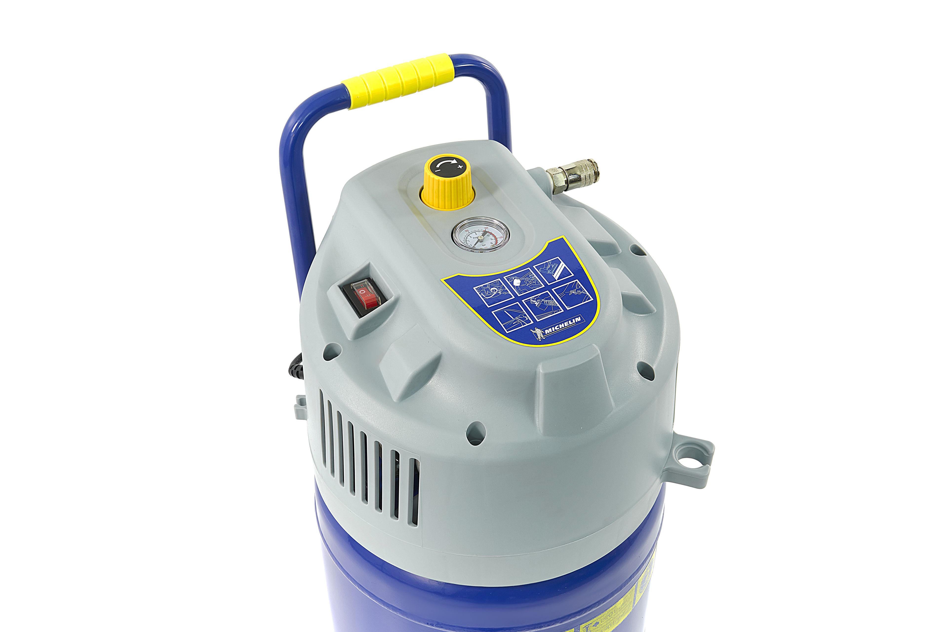 Compressore verticale Michelin 50 litri 2HP senza olio a trasmissione diretta Image 7