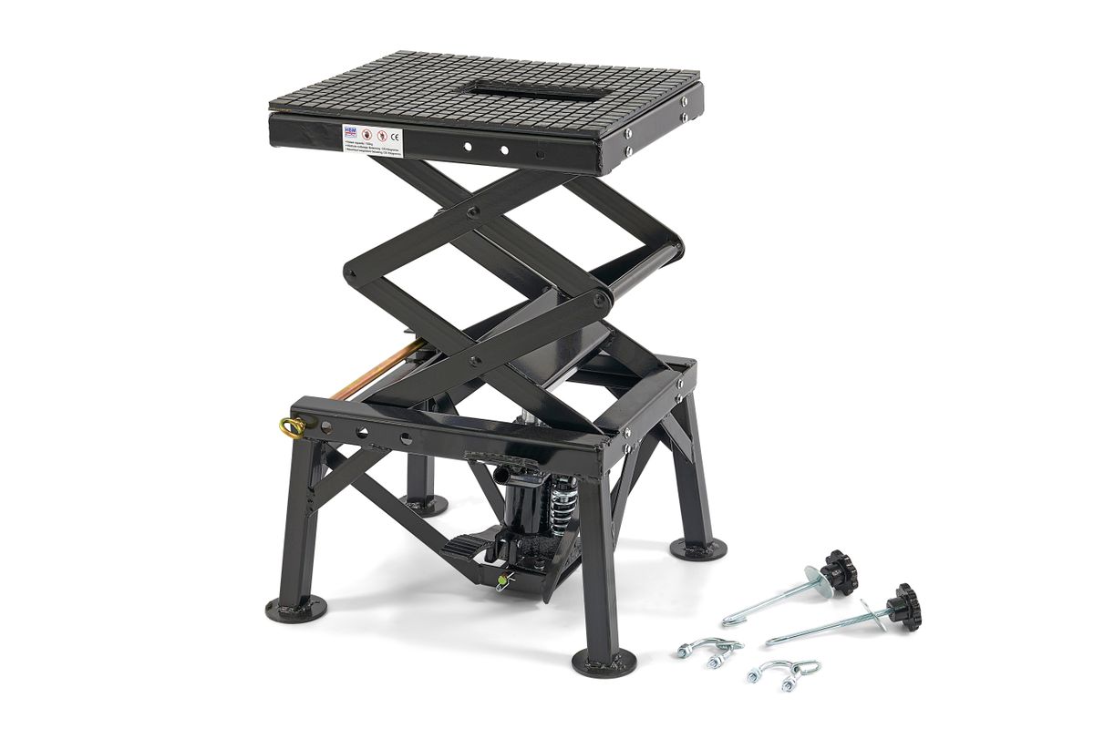 HBM Mesa elevadora para motocicletas 135 kg - NEGRO