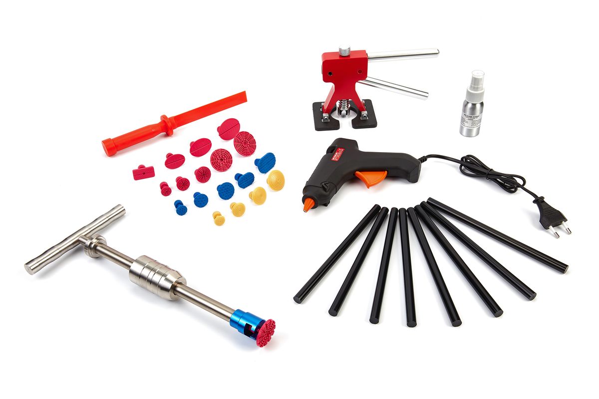 HBM Set de Reparación de Abolladuras Profesional de 32 Piezas / Reparaciones Sin Pintura