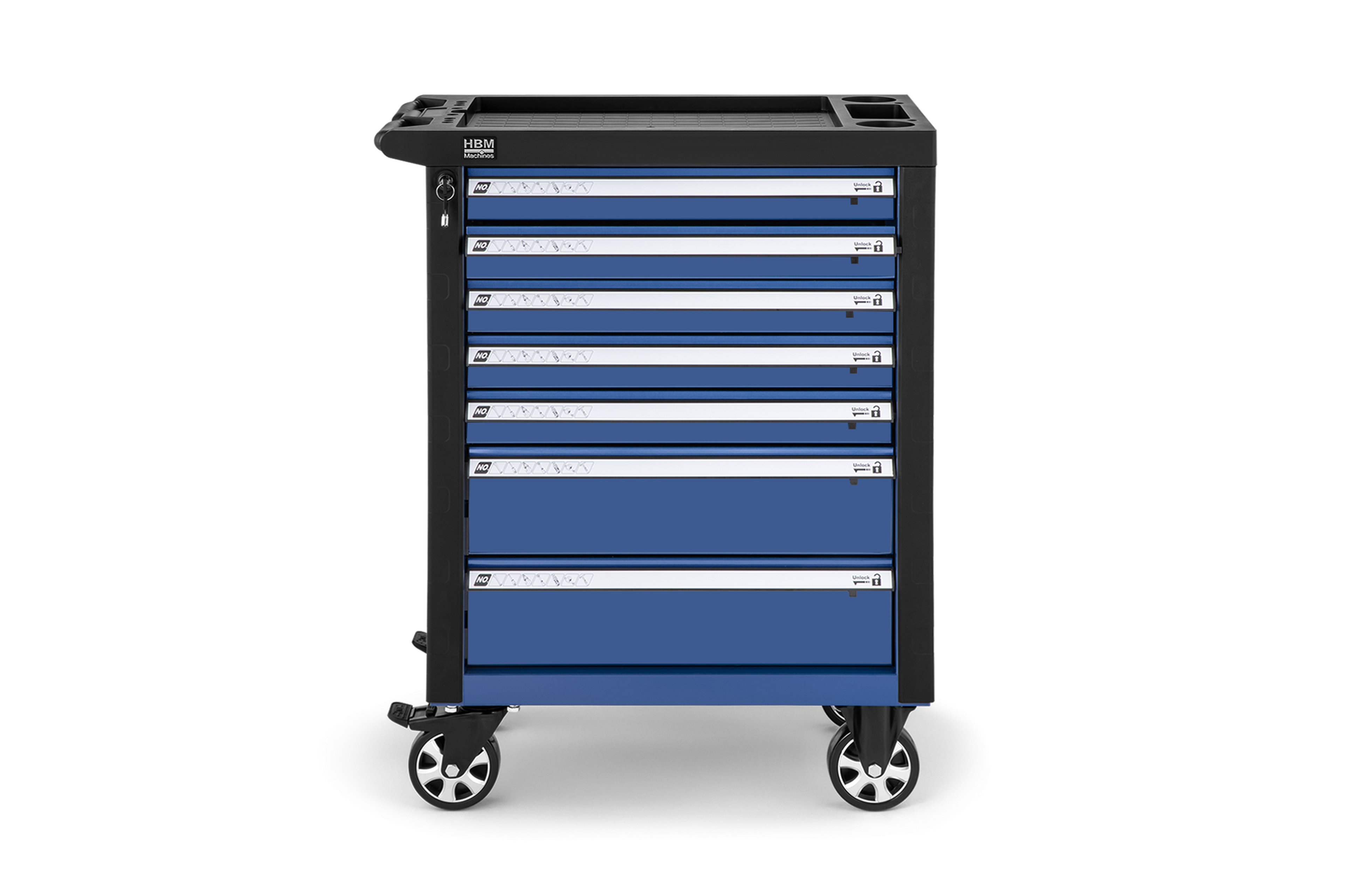 HBM Werkzeugwagen mit 7 Schubladen, 76,5 cm, blau Image 2