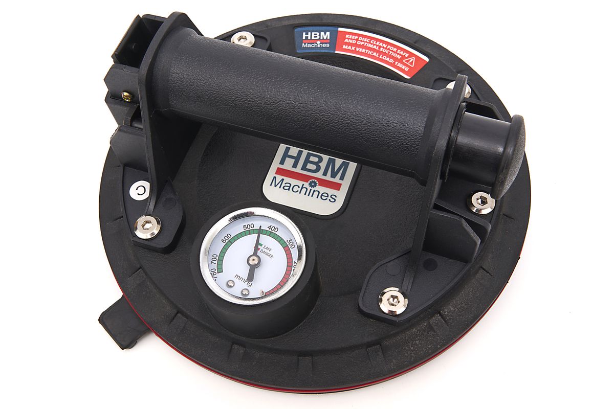 HBM 200 mm. Ventosa de baldosas con bomba de vacío de 110 kg.
