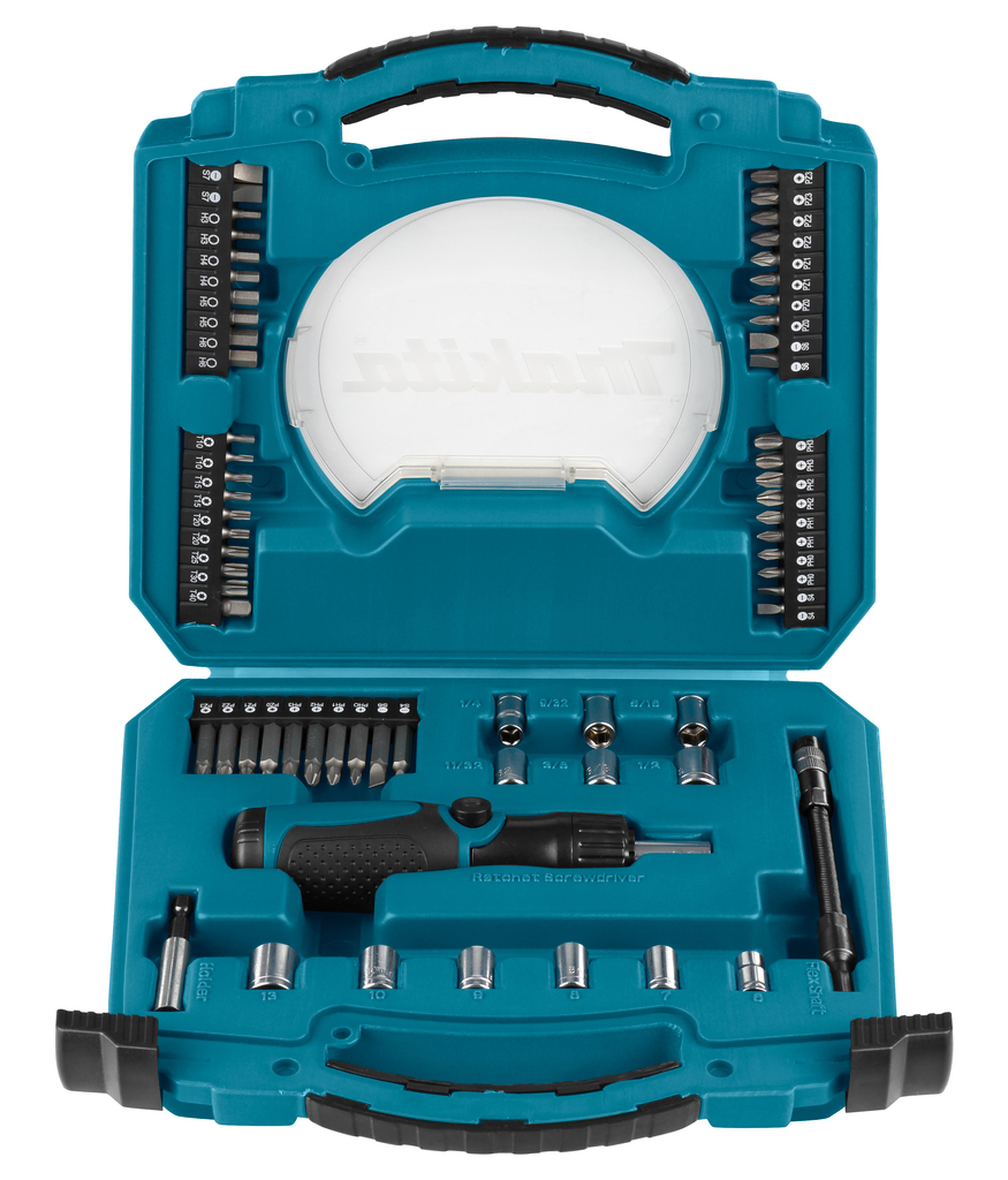 Set de bits de trinquete Makita de 65 piezas, D-42020