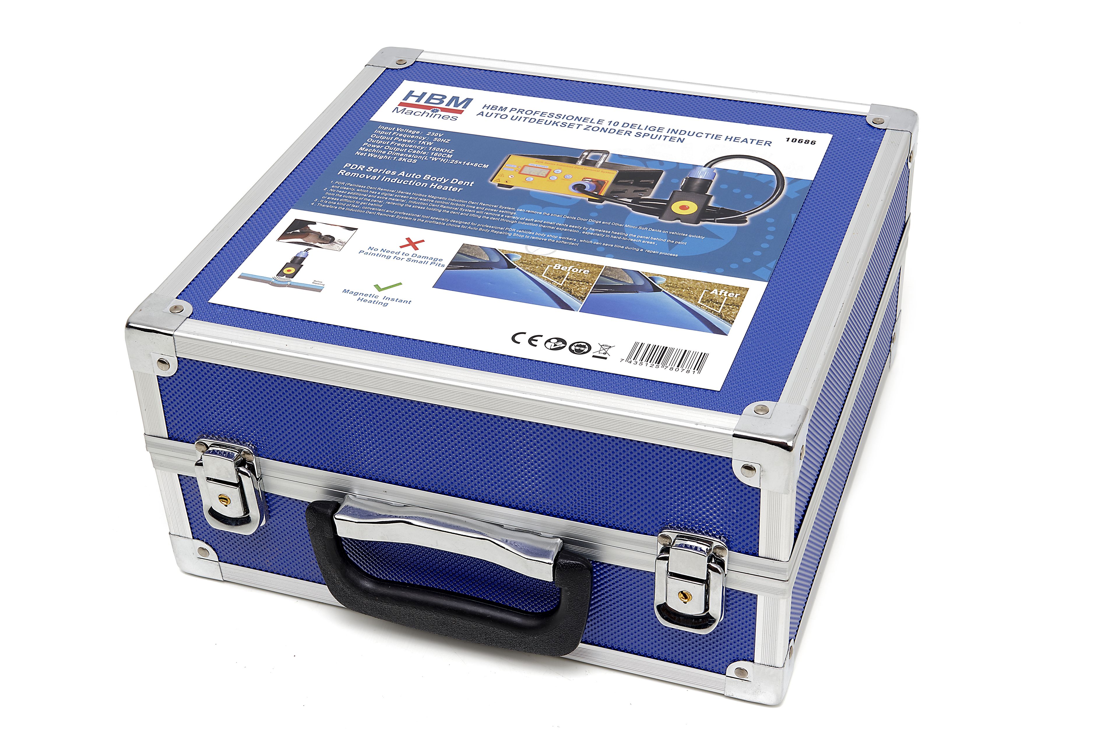 HBM Kit professionnel de débosselage par induction sans éclaboussures, 10 pièces Image 9