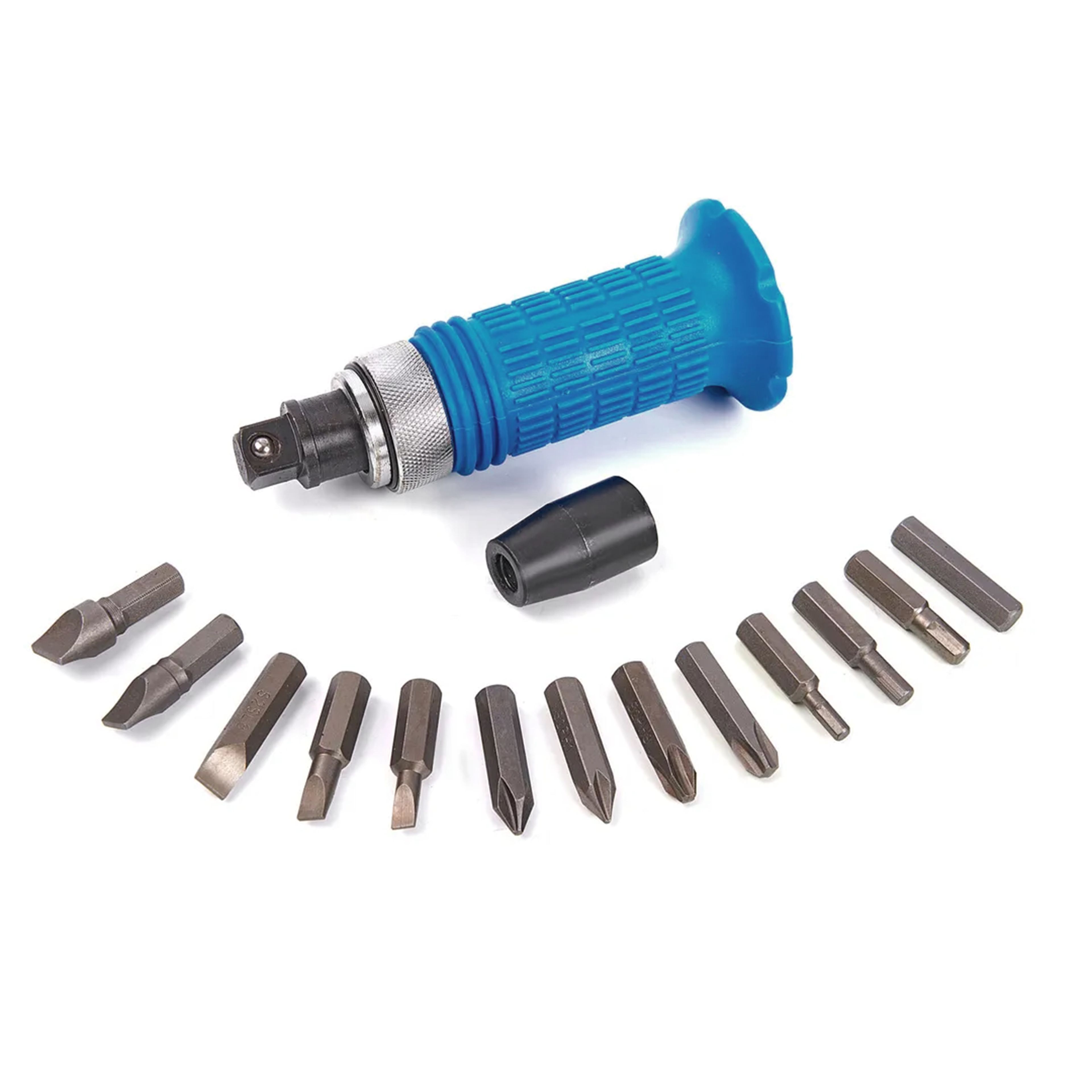 Jeu de tournevis à chocs HBM de 14 pièces avec poignée antidérapante à prise souple Image 2