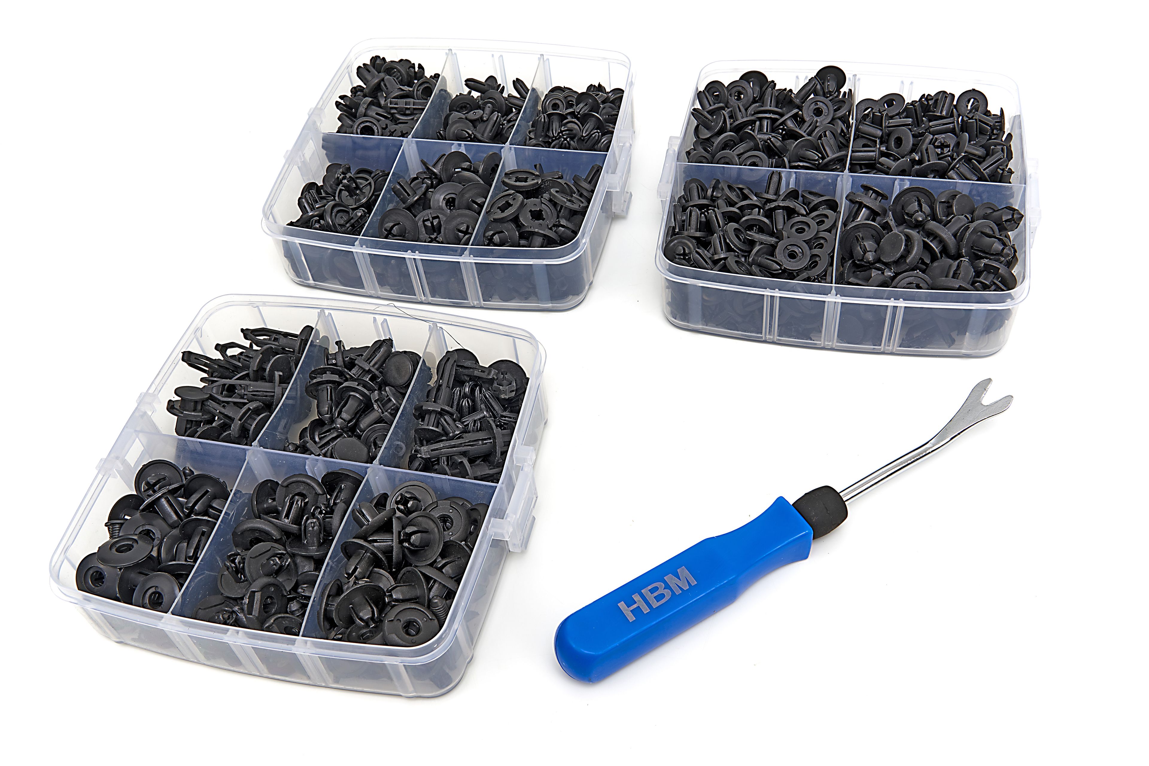 HBM Universele Bekleding Clips en Screw Rivits Inclusief Bekleding Clip Tang 620 Delig