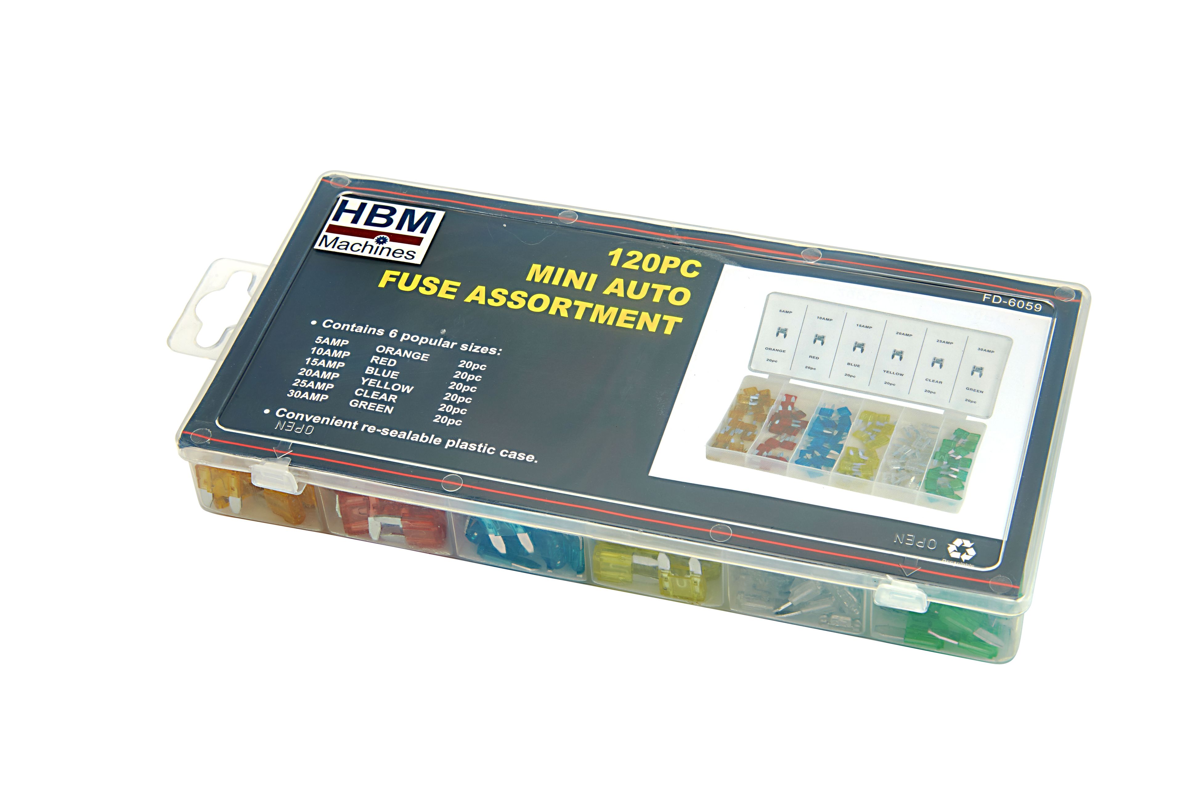 HBM 120 Delig MINI Auto Zekeringen Assortiment Image 2