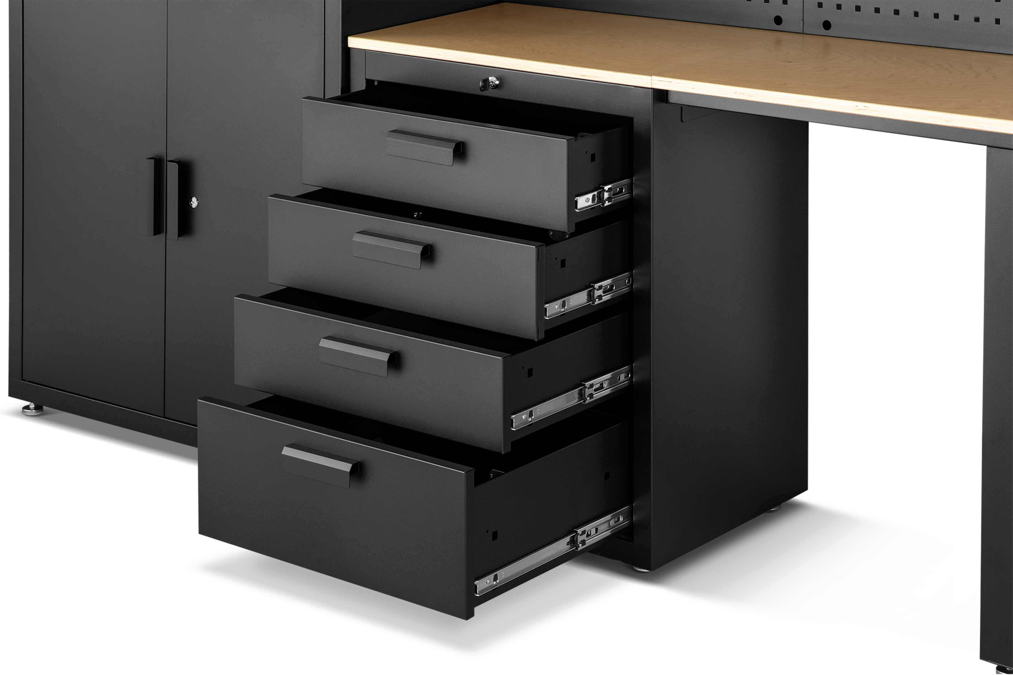 HBM Premium-Werkstattsystem, 8-teilig, Mattschwarz Image 10
