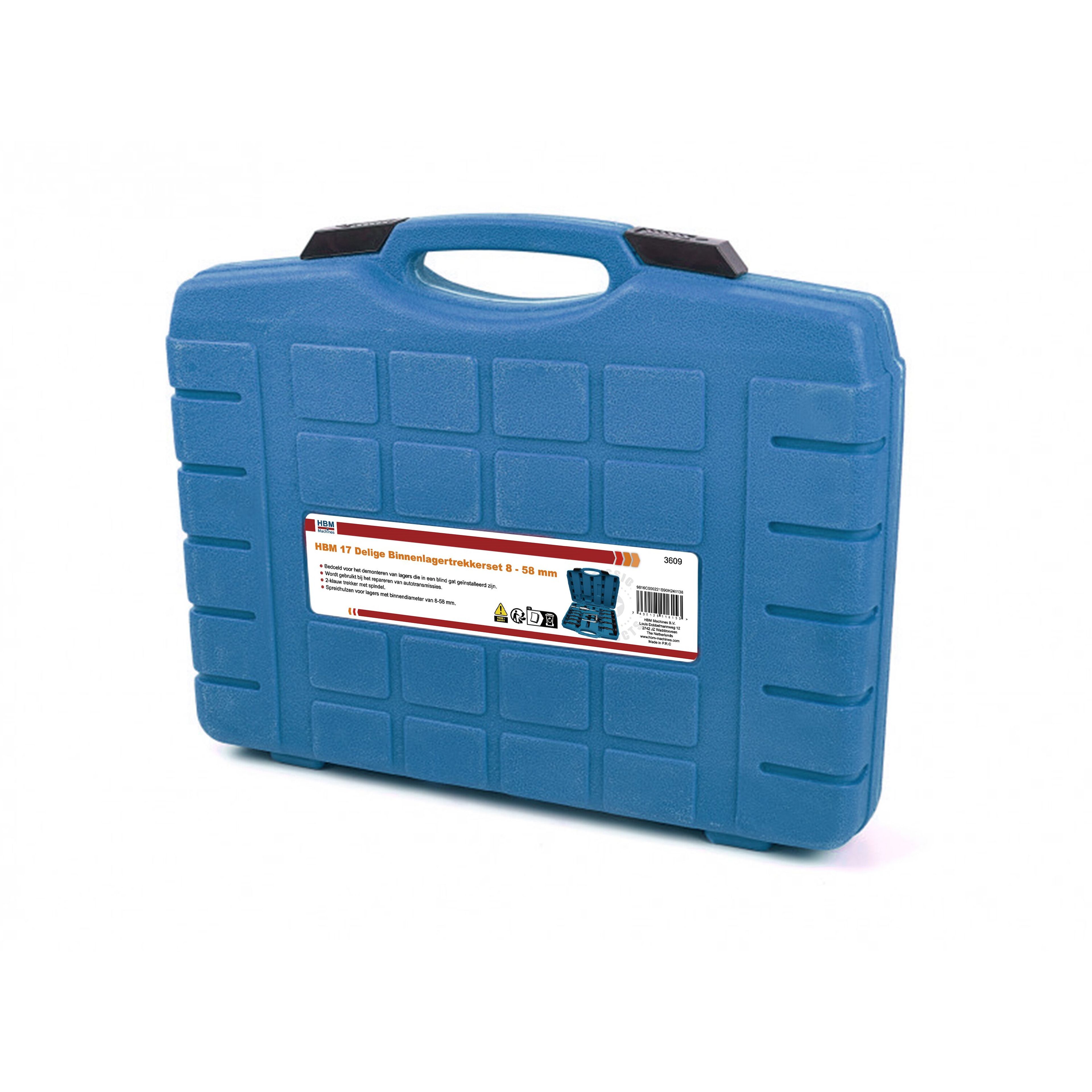 Jeu d'extracteurs de roulements intérieurs HBM (17 pièces) 8 - 58 mm Image 5