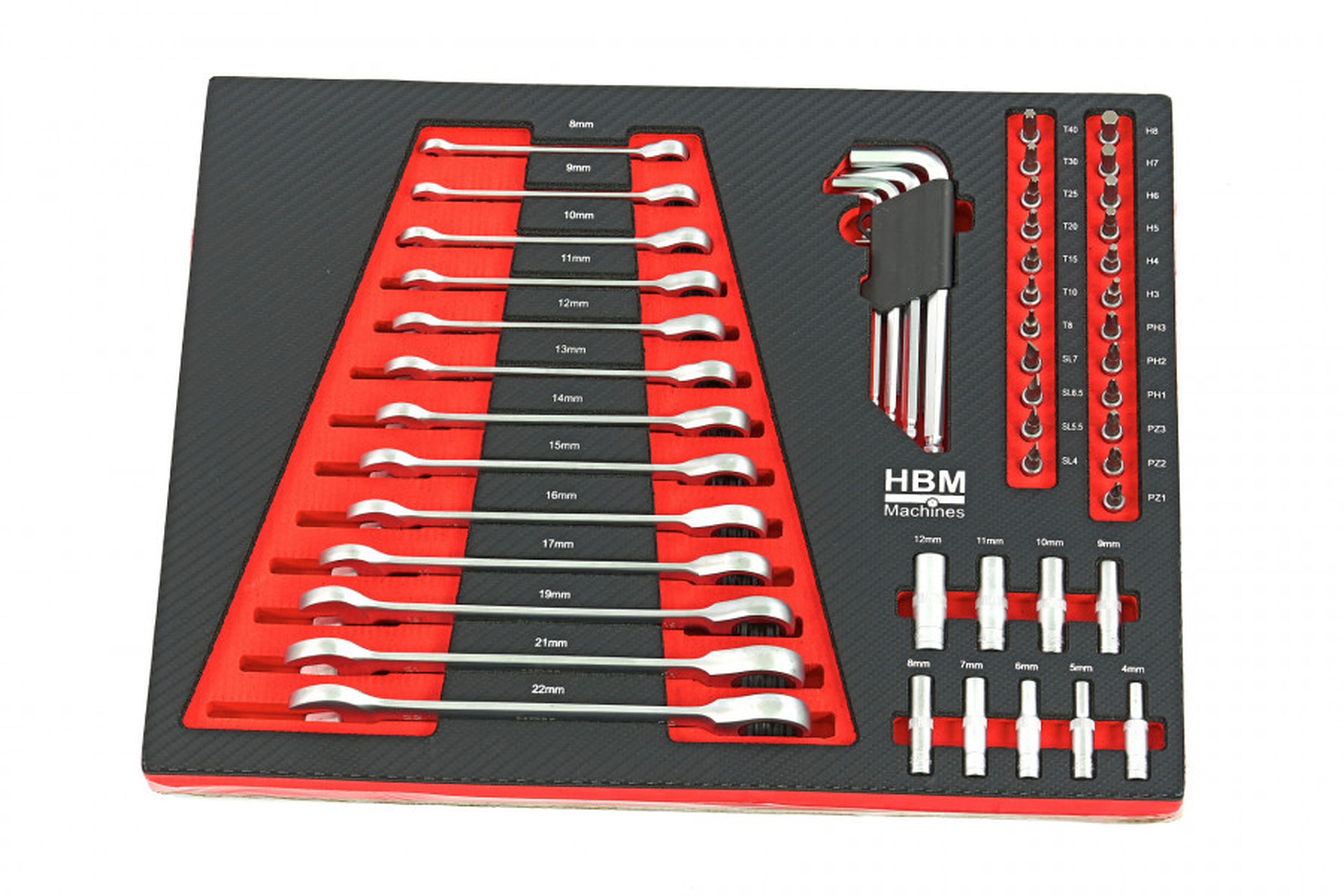 Carro de herramientas lleno HBM Premium con puerta - 154 piezas Image 6